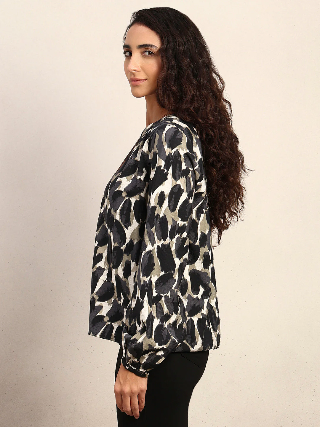 Abstract Animal Print Shirt - Image 3