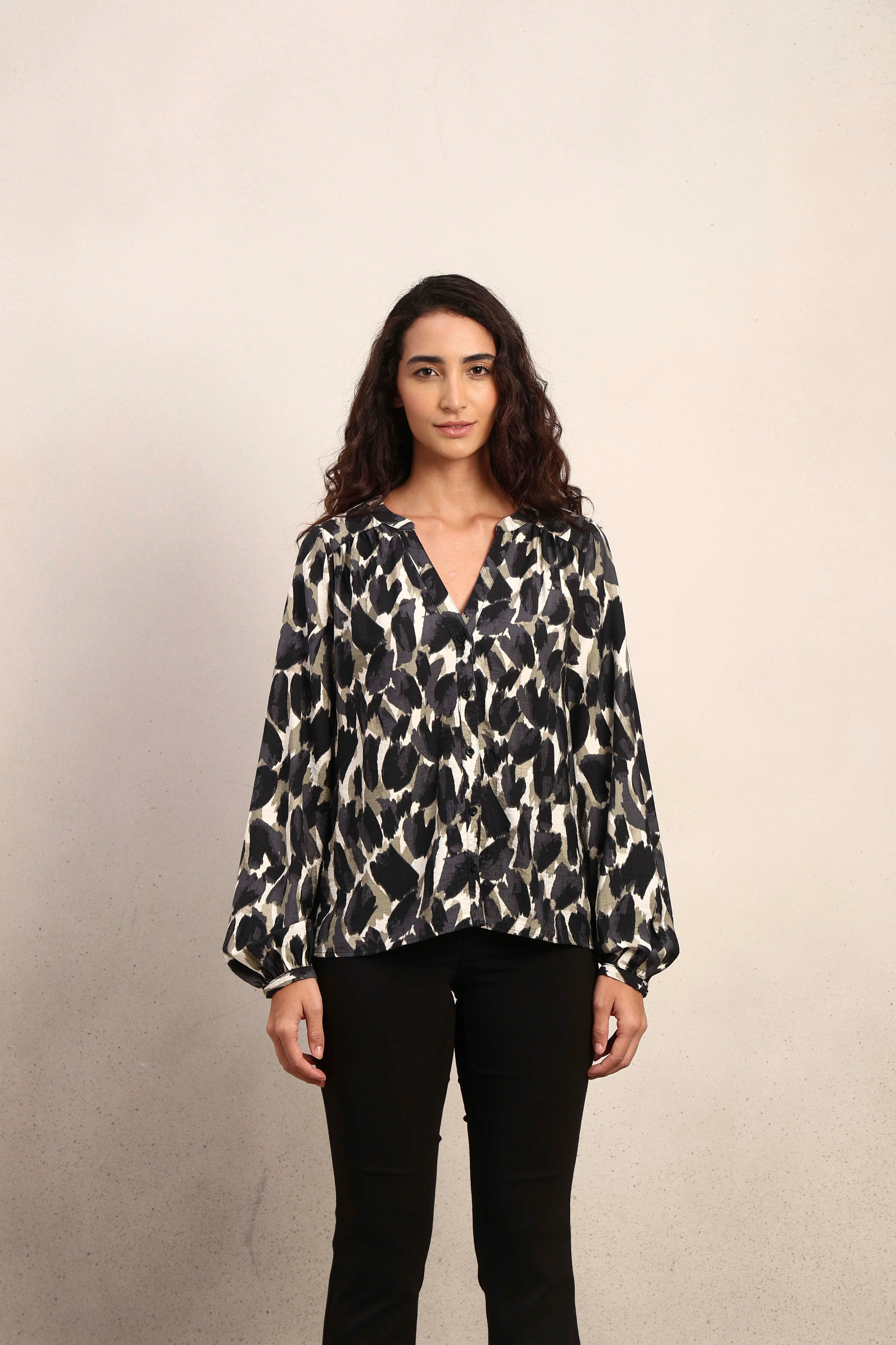 Abstract Animal Print Shirt - Image 9
