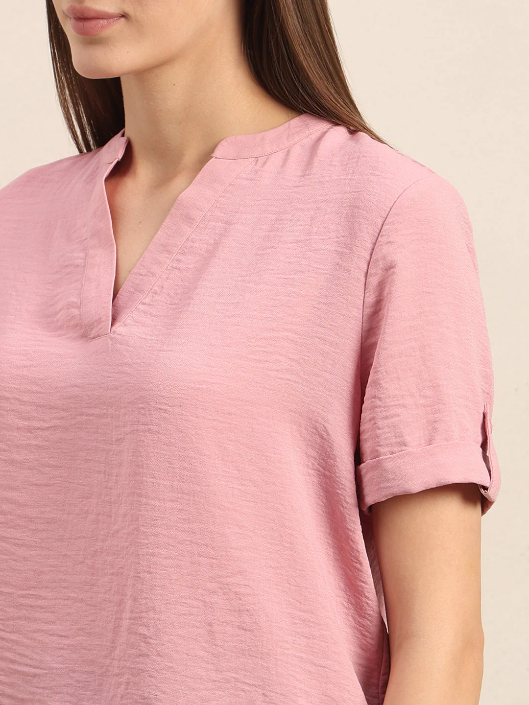 Textured V-Neck Top - Image 7