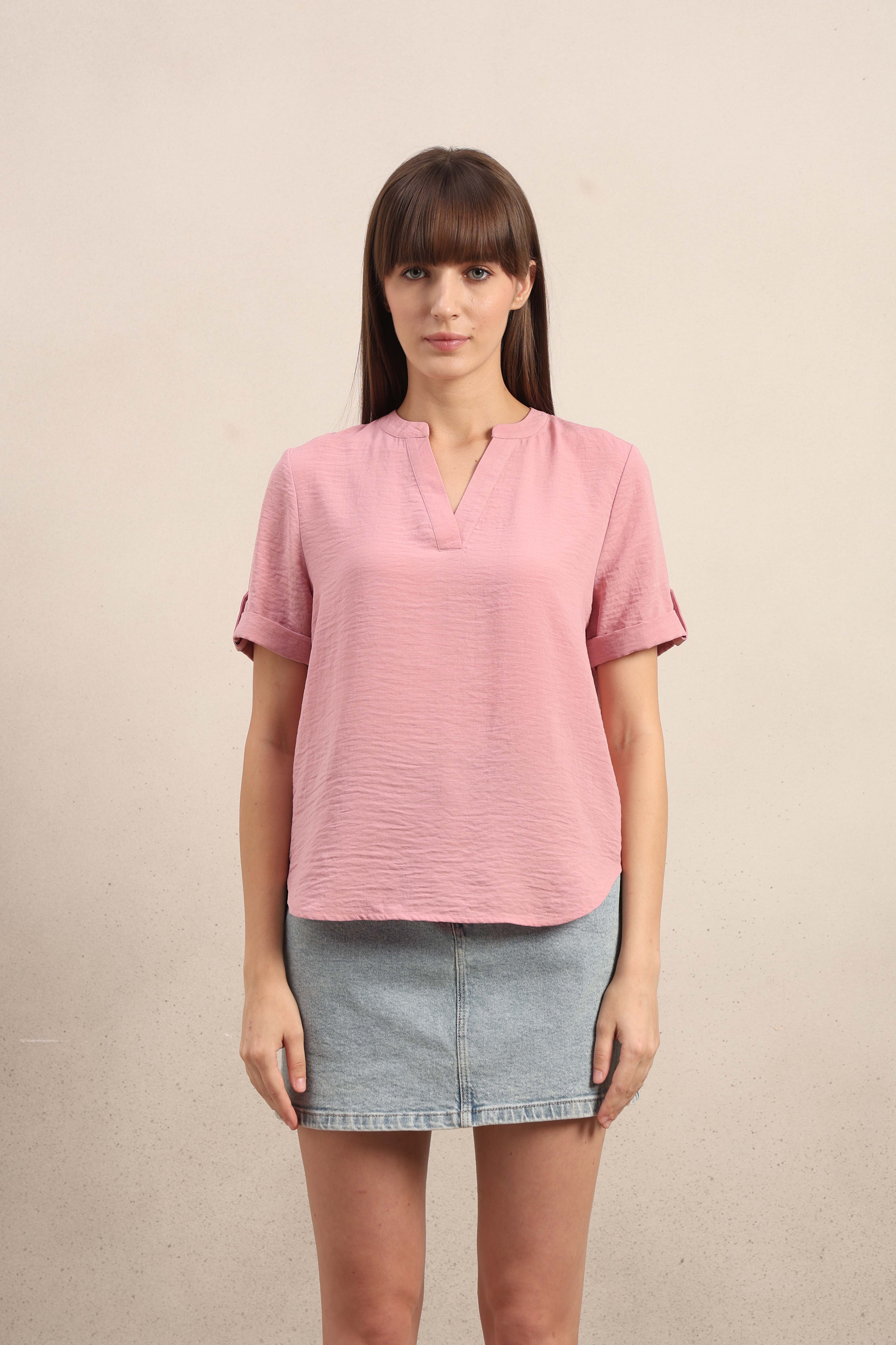 Textured V-Neck Top - Image 8