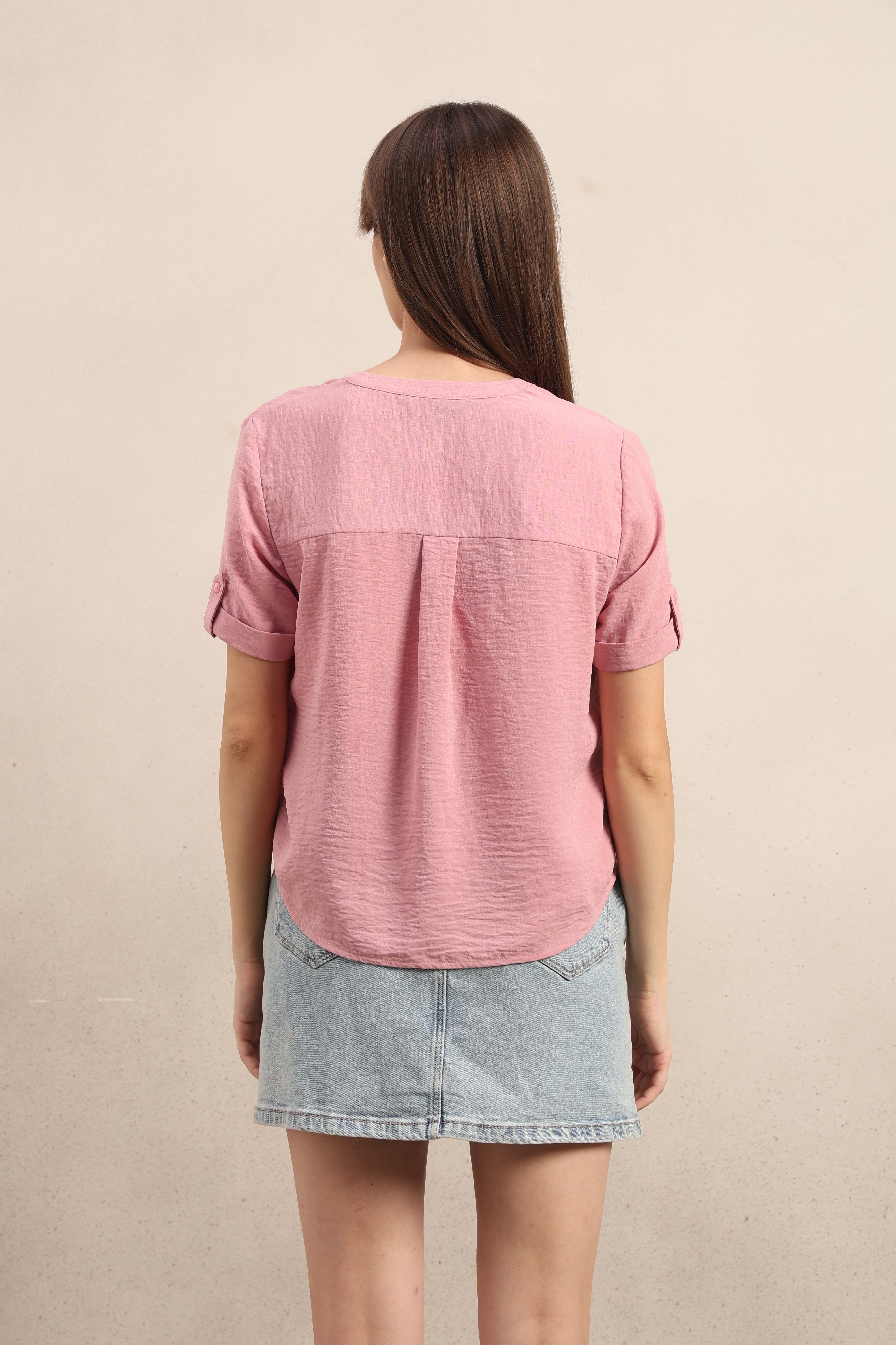 Textured V-Neck Top - Image 9