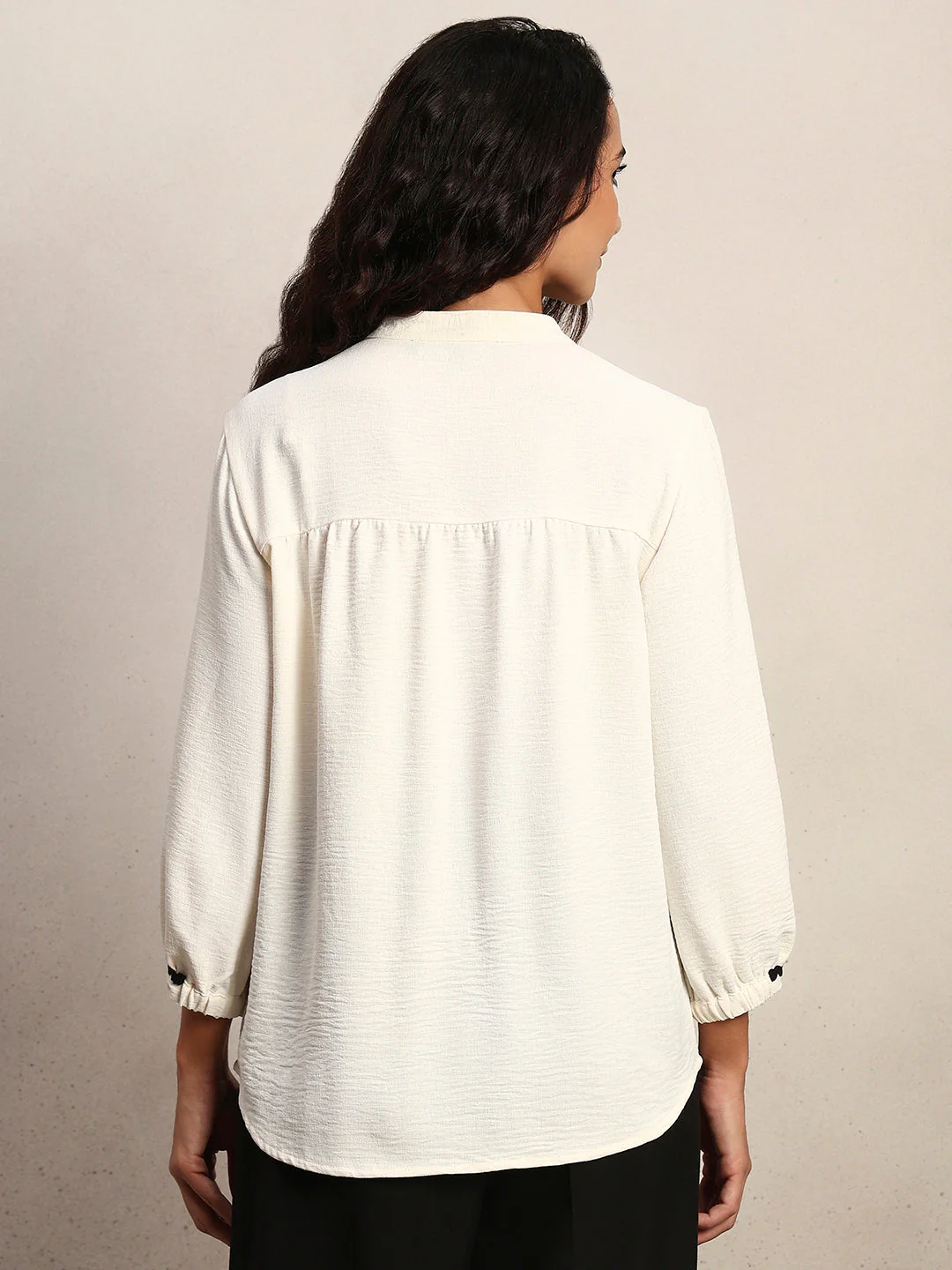 Rick Rack Trim Cotton Shirt - Image 4