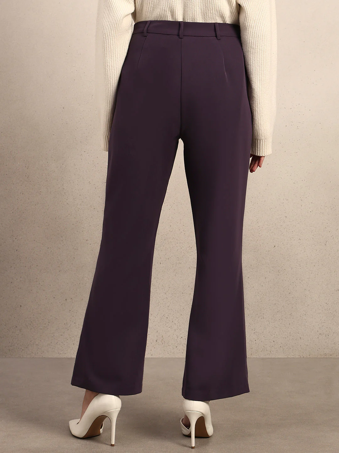 High Rise Bootcut Pants - Purple - Image 4