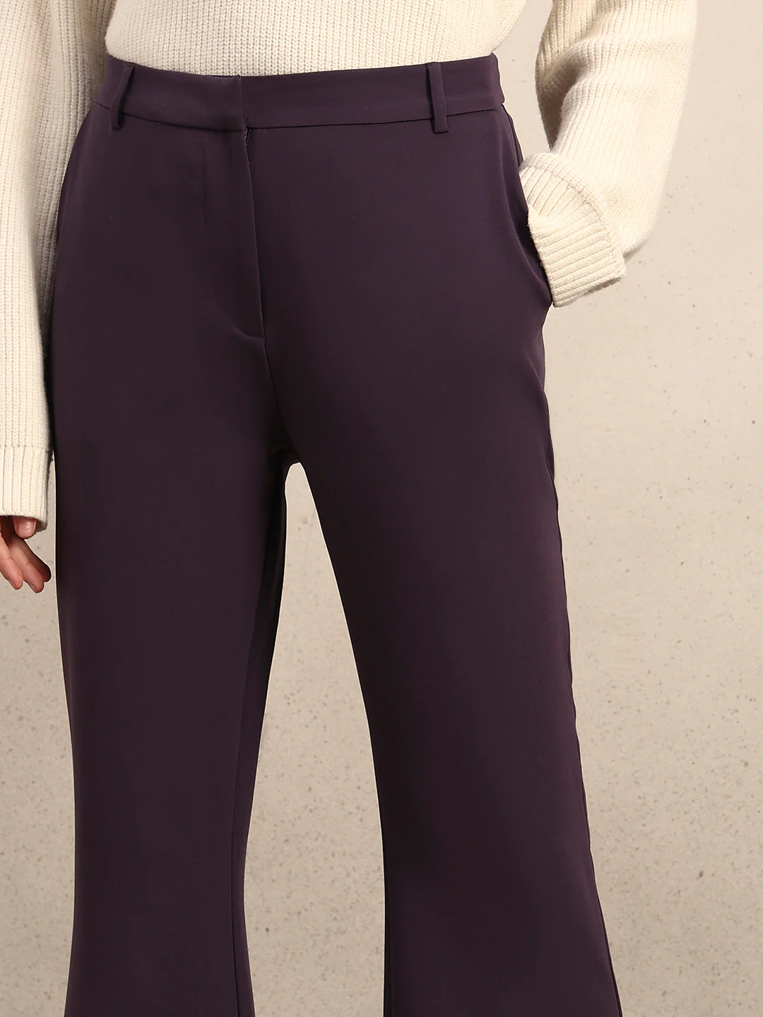 High Rise Bootcut Pants - Purple - Image 6