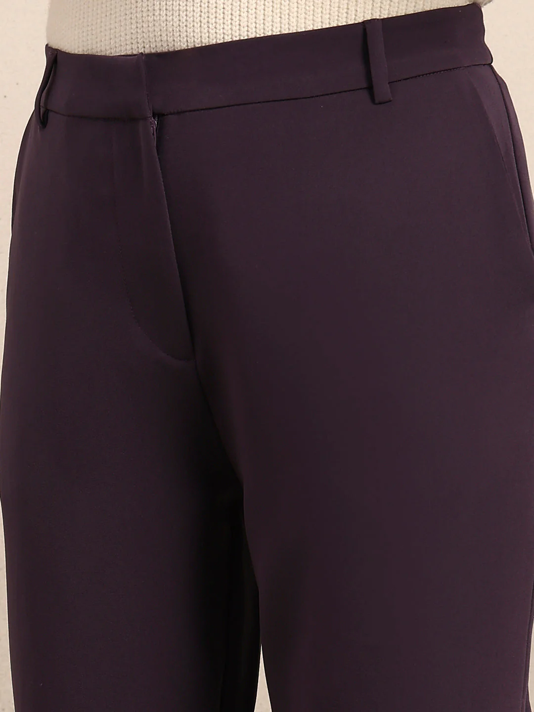 High Rise Bootcut Pants - Purple - Image 8
