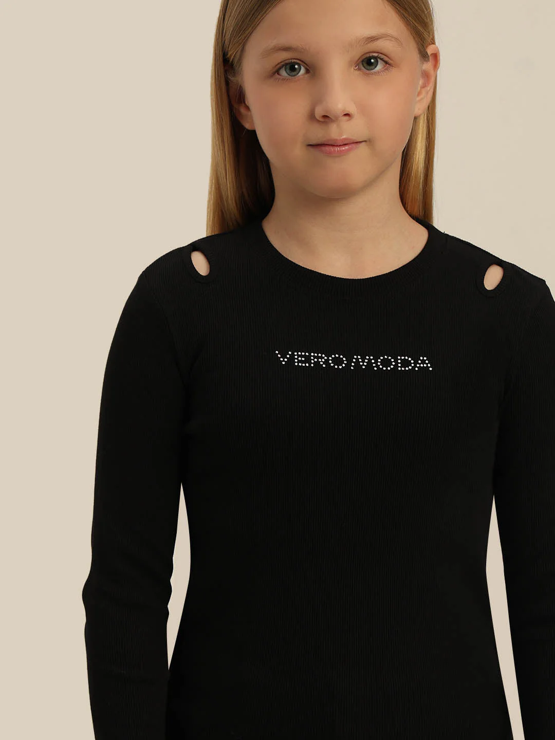GIRLS Black Cut-Out Top - Image 6