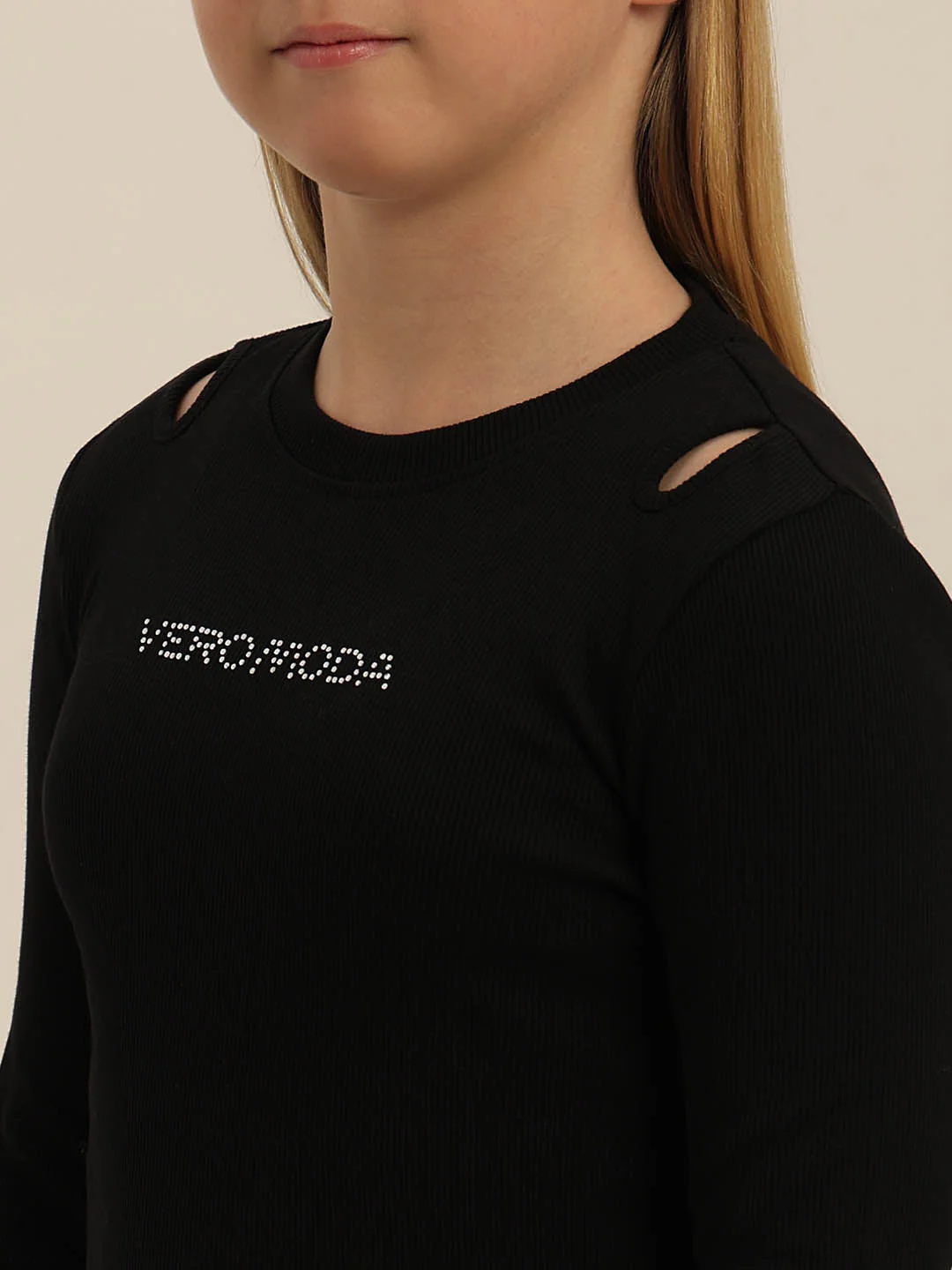 GIRLS Black Cut-Out Top - Image 8