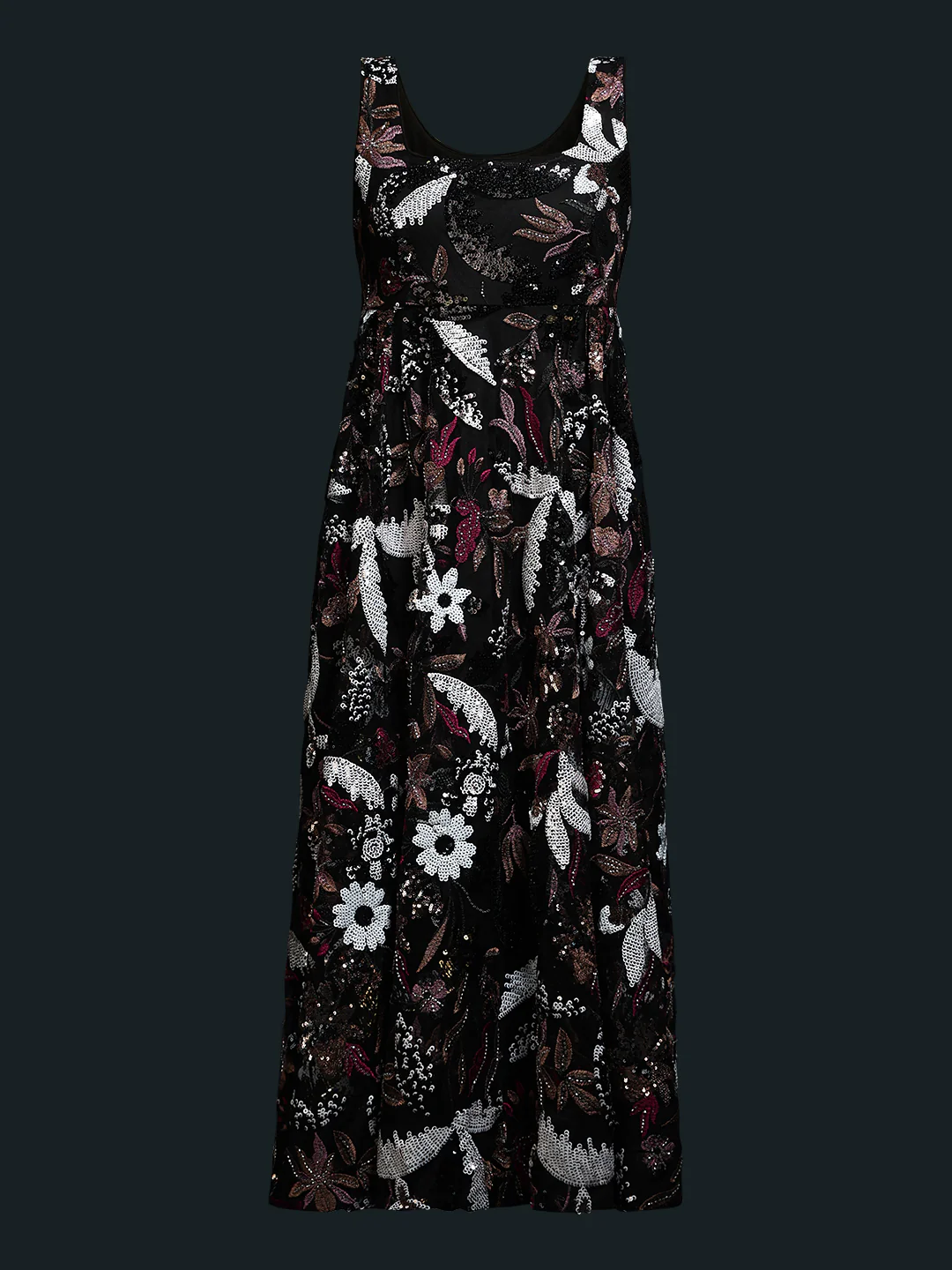 Marquee Black Floral Midi Dress - Image 7