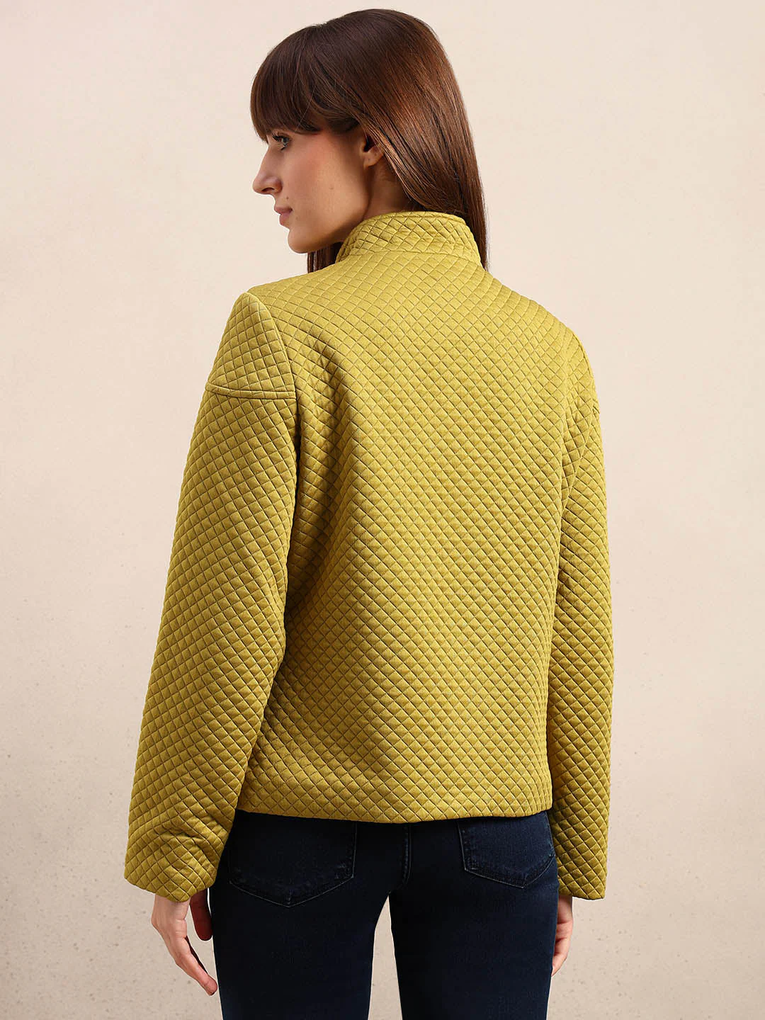 Sage Green Quilted Zip Jacket - Image 4