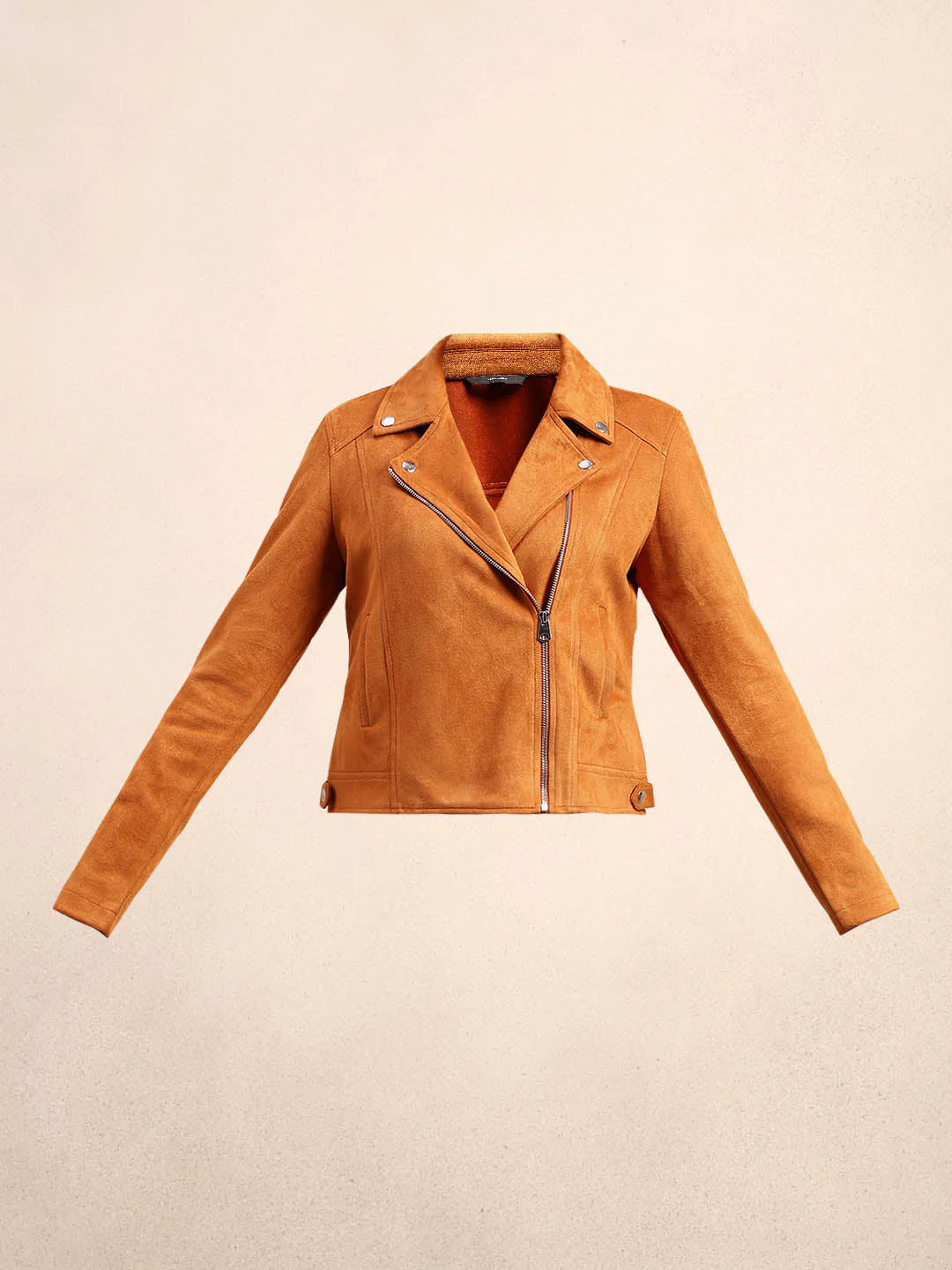 Faux Suede Biker Jacket - Image 7