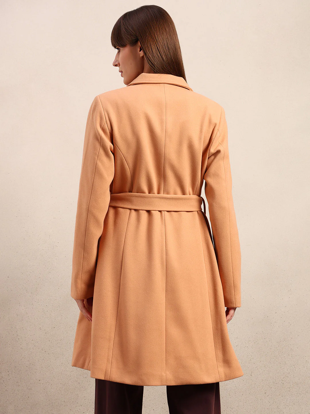 Belted Felt Wrap Coat - Image 4