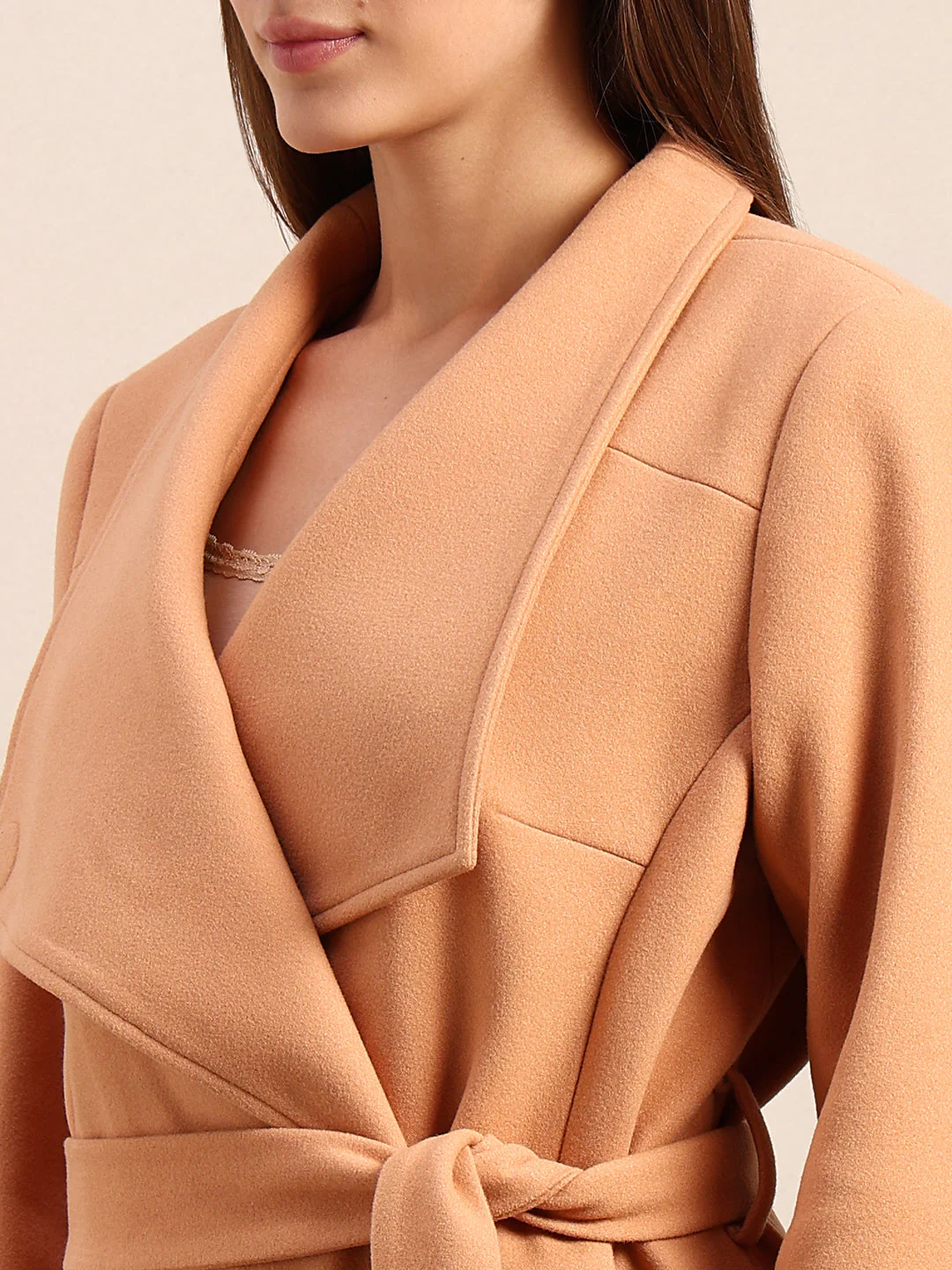 Belted Felt Wrap Coat - Image 8
