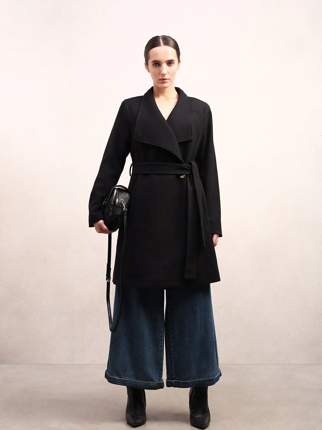 Black Felt Long Jacket
