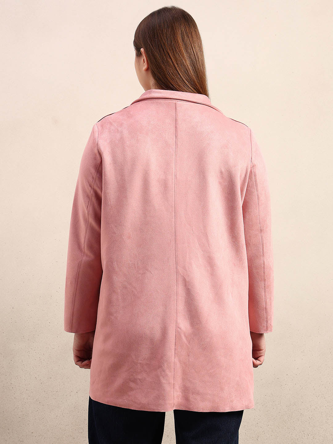 Curve Faux Suede Coat - Image 4