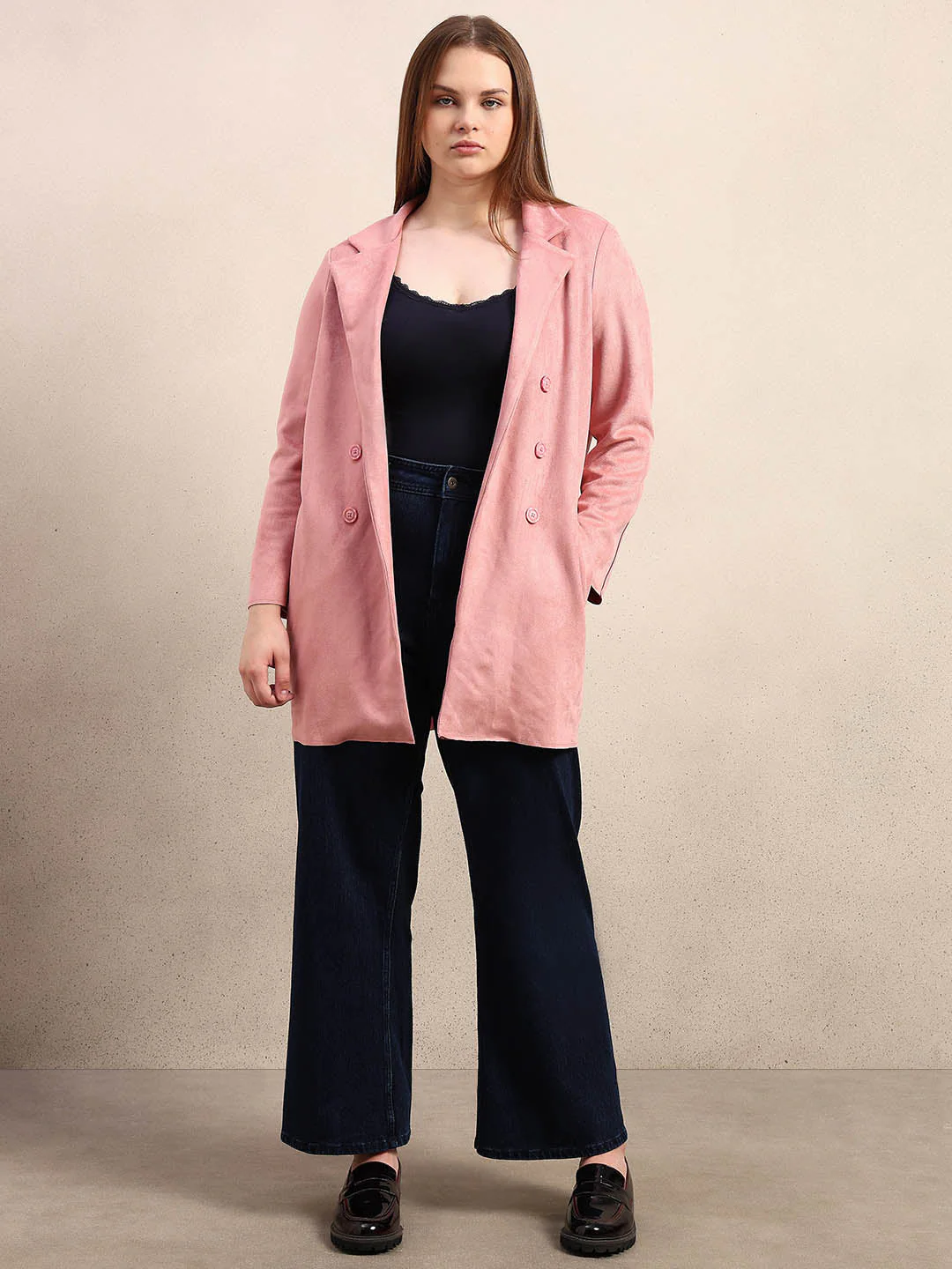 Curve Faux Suede Coat - Image 5