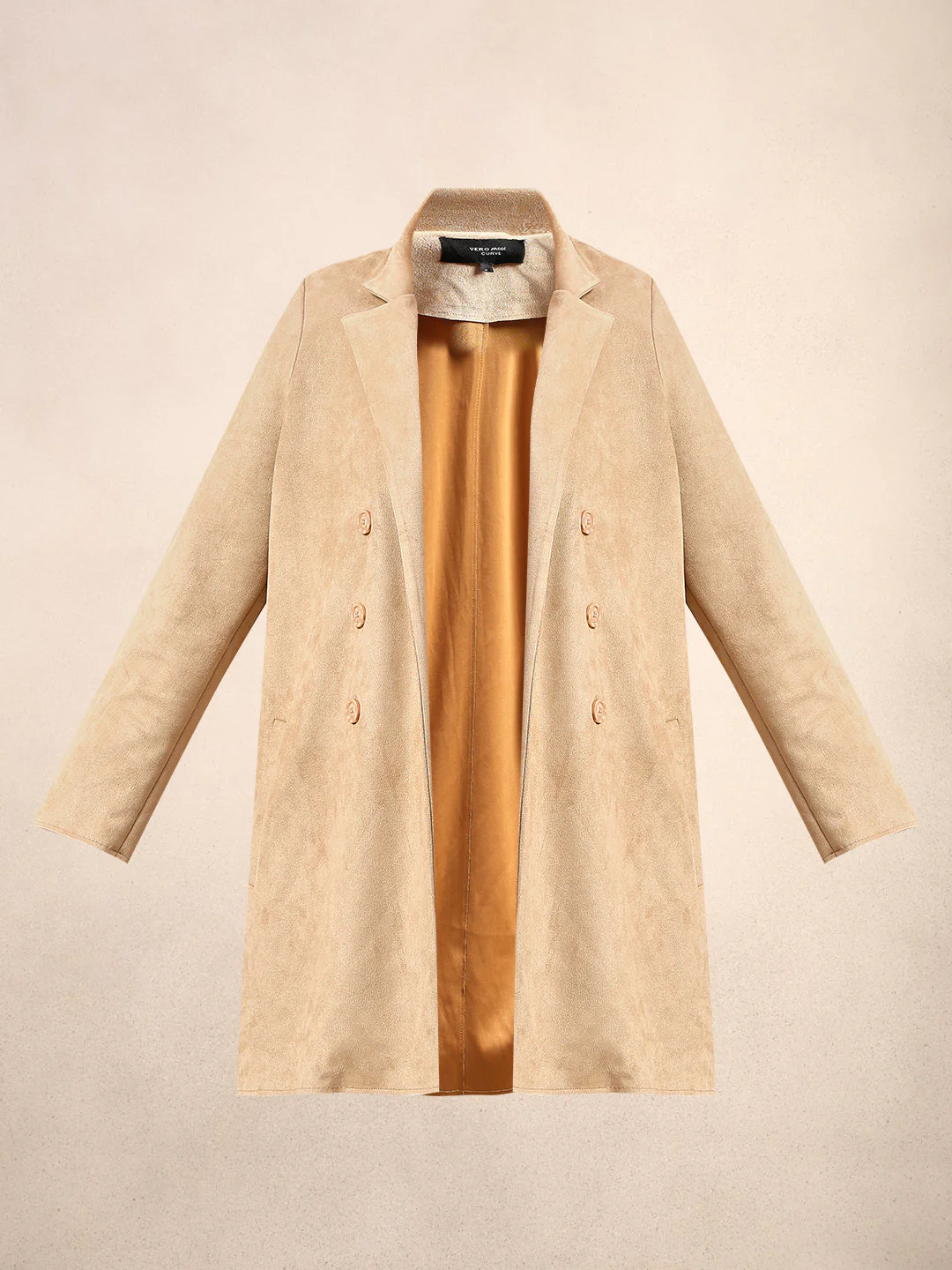 CURVE Brown Suede Overcoat - Image 7