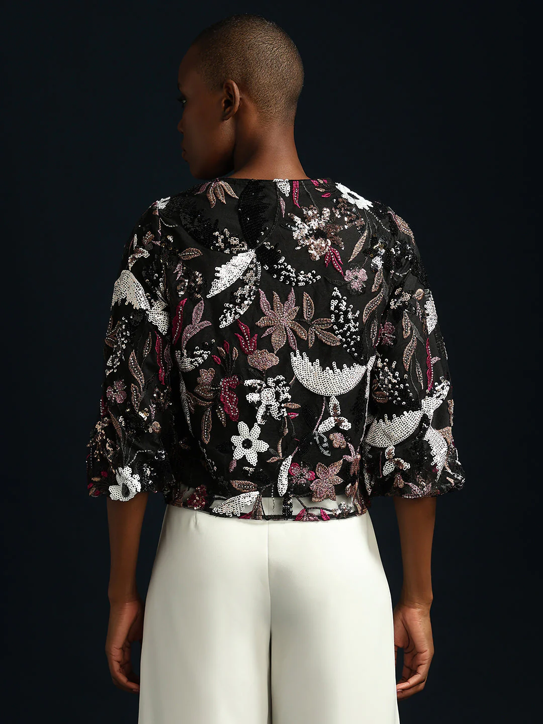 Marquee Floral Sequined Top - Image 4