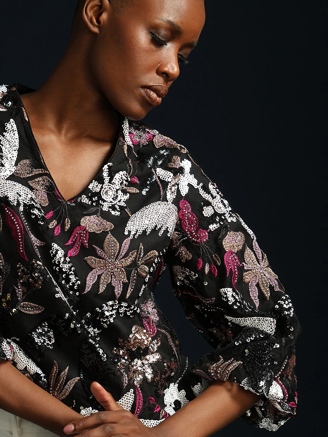 Marquee Floral Sequined Top - Image 6