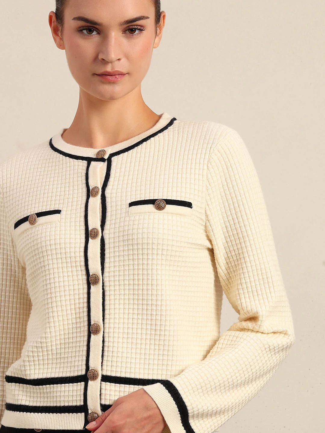 Textured Knit Cardigan - Image 6