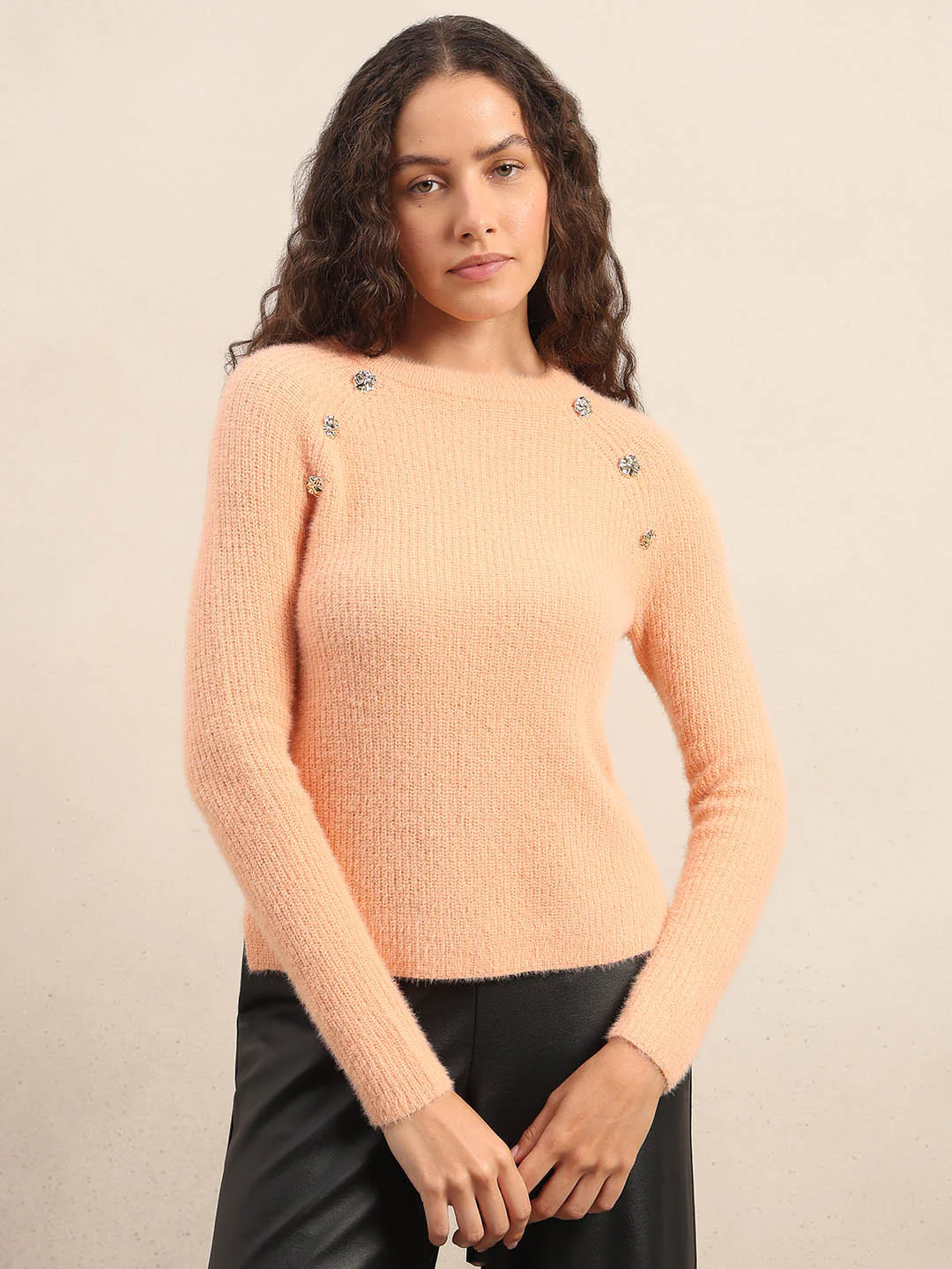 Shoulder Button Detail Pullover - Image 2