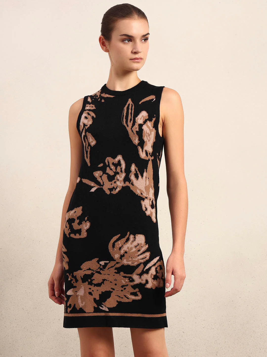 Floral Knitted Mini Dress - Image 2