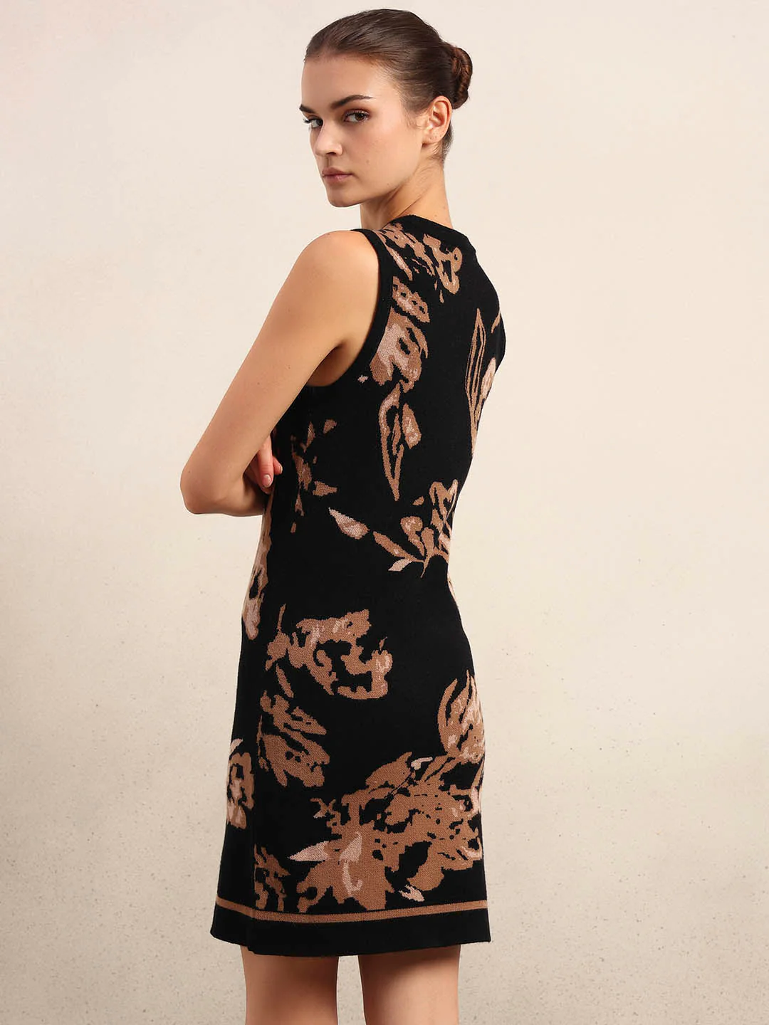 Floral Knitted Mini Dress - Image 4