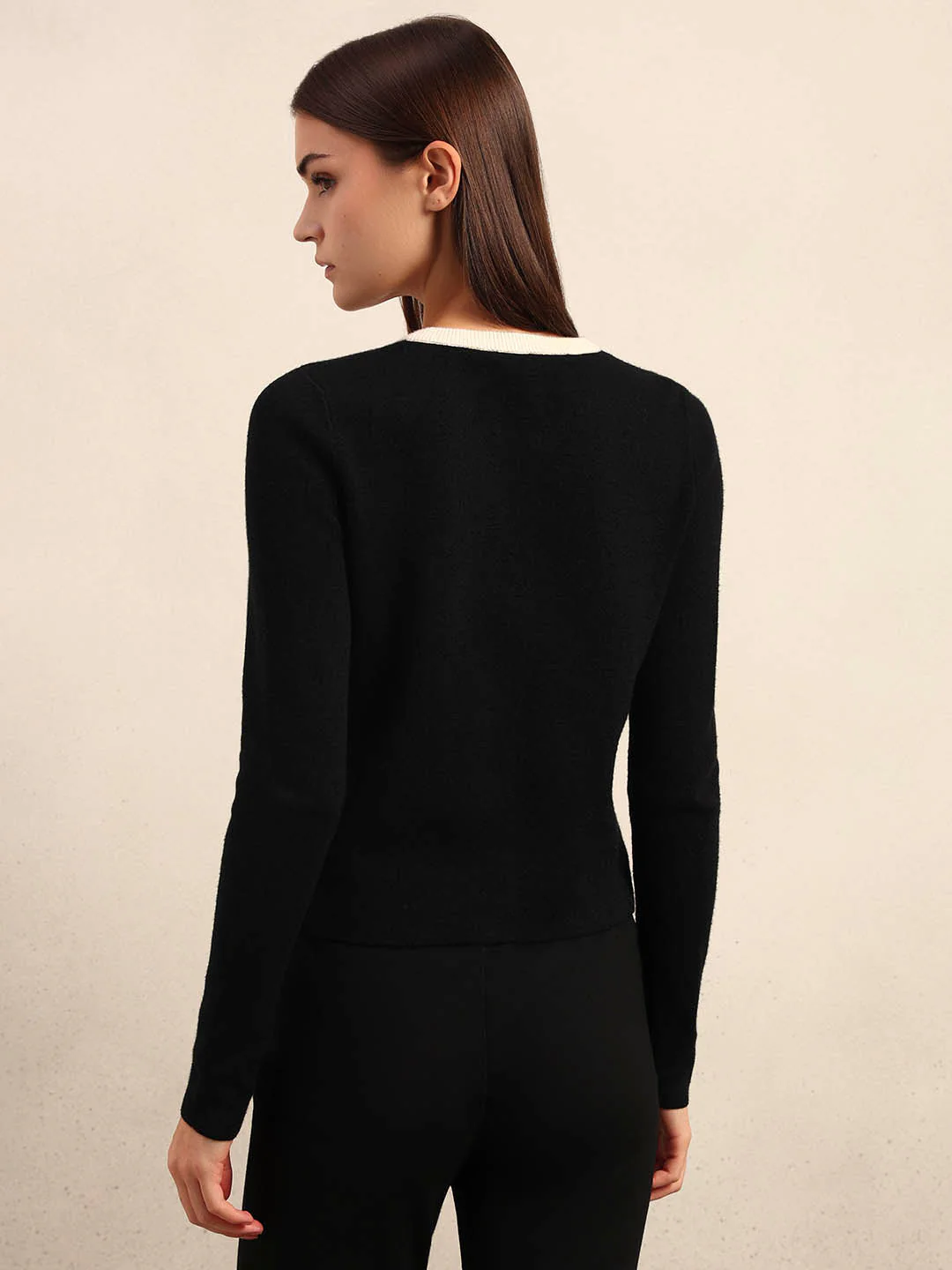 Black Knitted Cardigan - Image 4