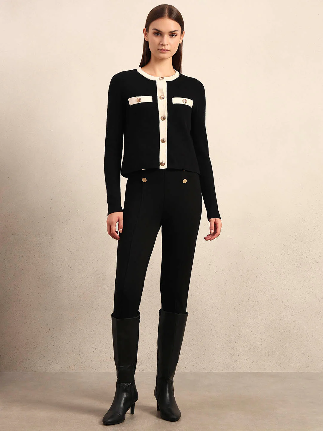 Black Knitted Cardigan - Image 5