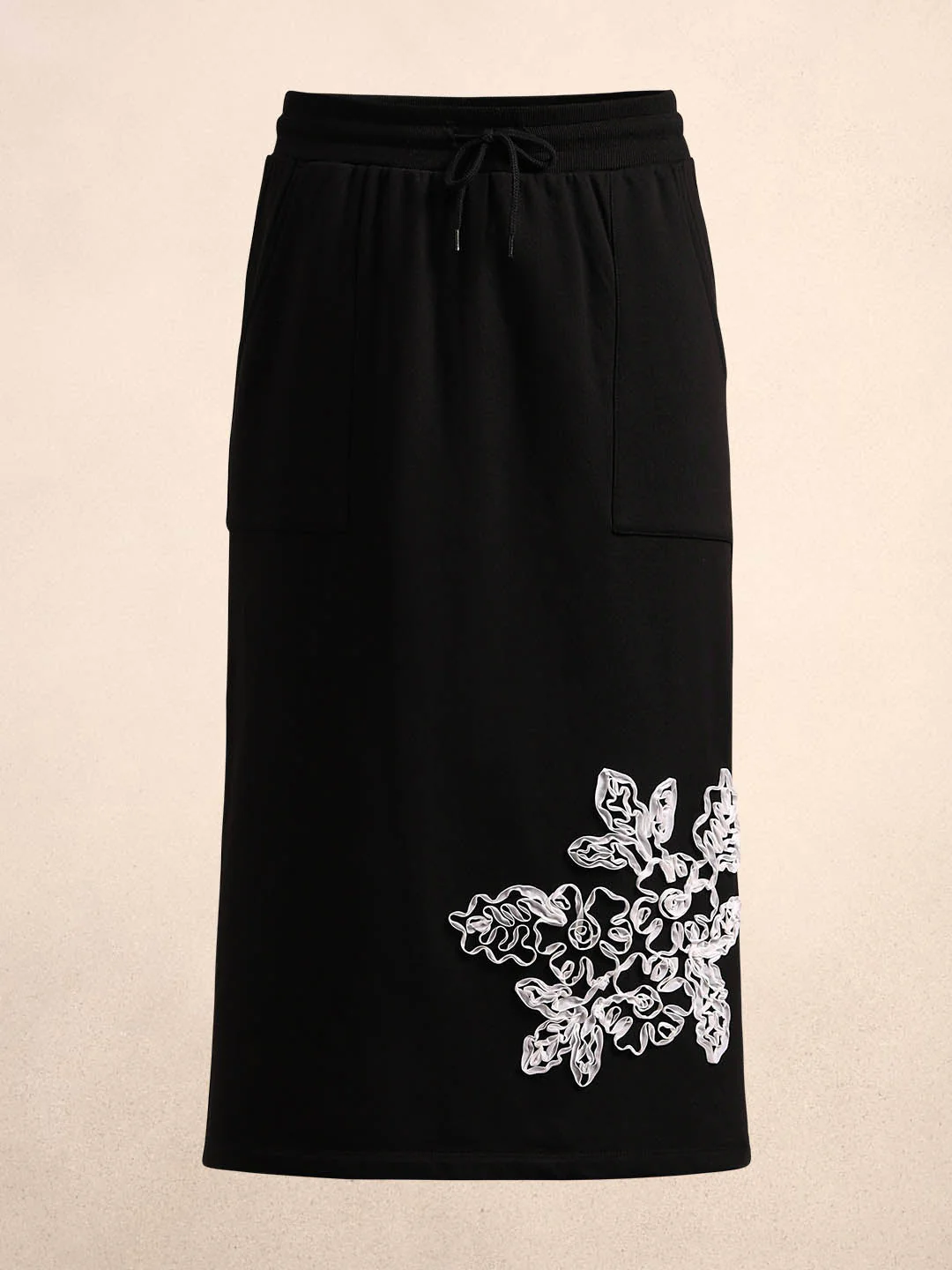 Floral Embroidered Sweatskirt - Image 7