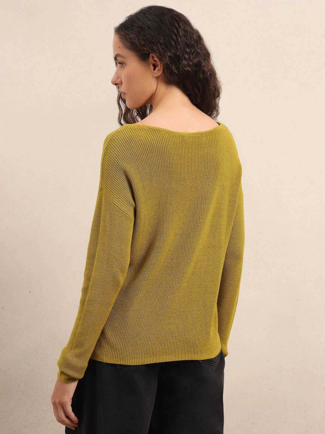 Green Fine Knit Sweater - Image 4