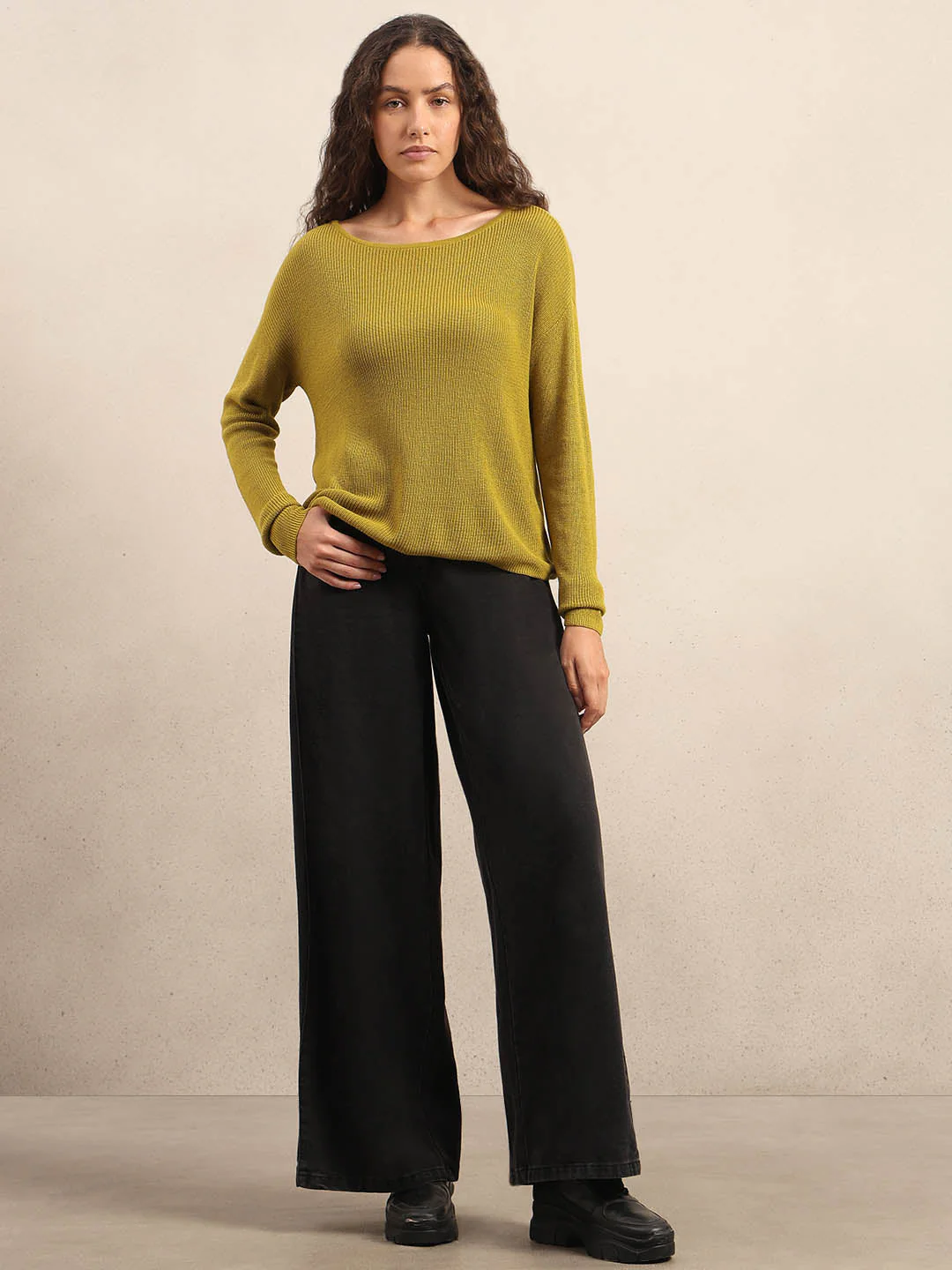 Green Fine Knit Sweater - Image 5