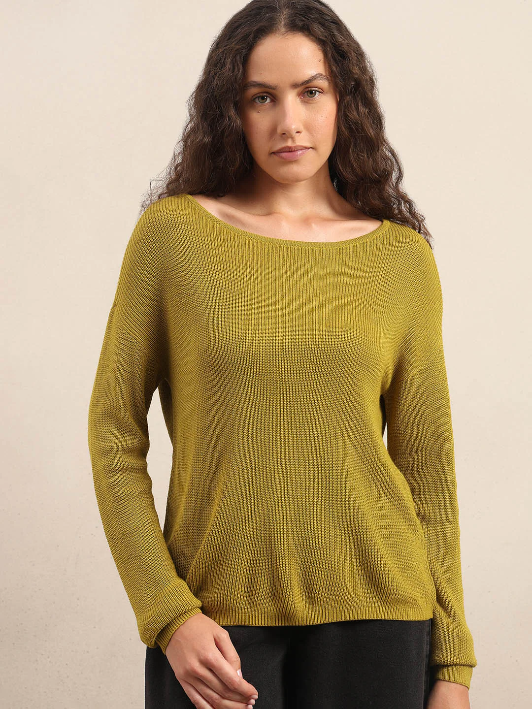 Green Fine Knit Sweater - Image 6