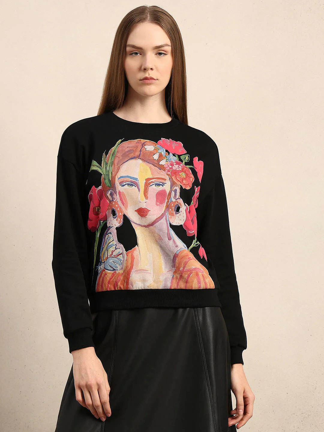 Graphic Print Cotton Sweatshirt - Image 2