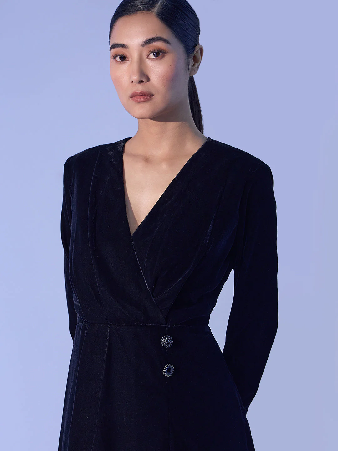 EDIT V-Neck Wrap Mini Dress - Image 6
