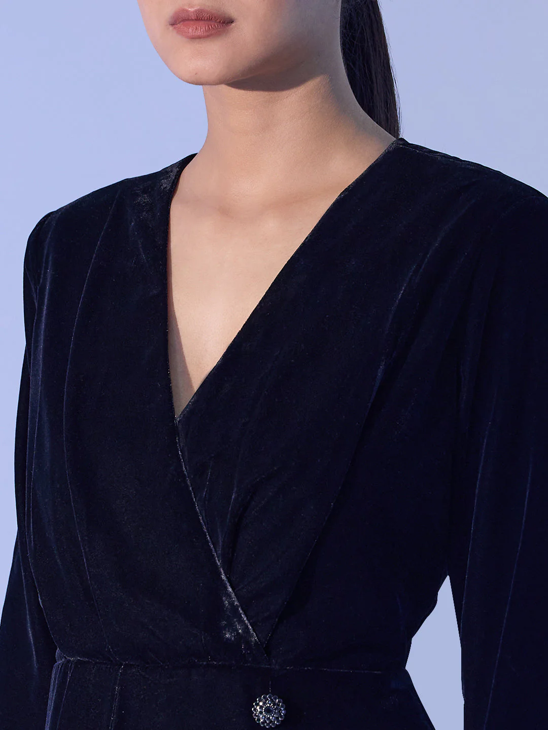 EDIT V-Neck Wrap Mini Dress - Image 8