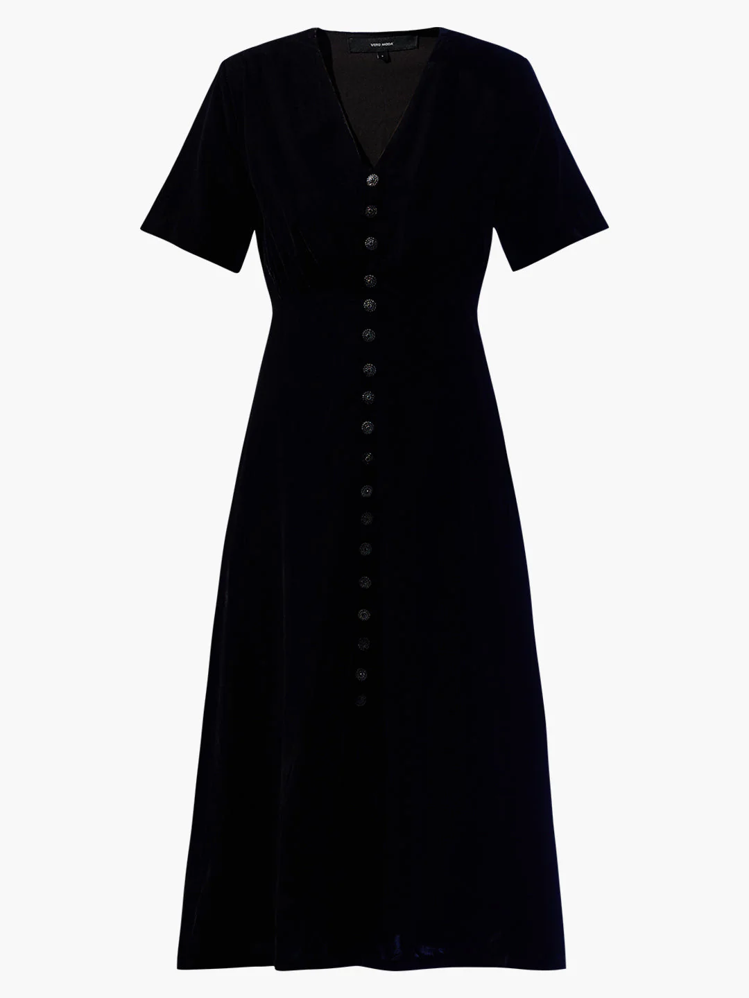 Velour Button Front Midi Dress - Image 7