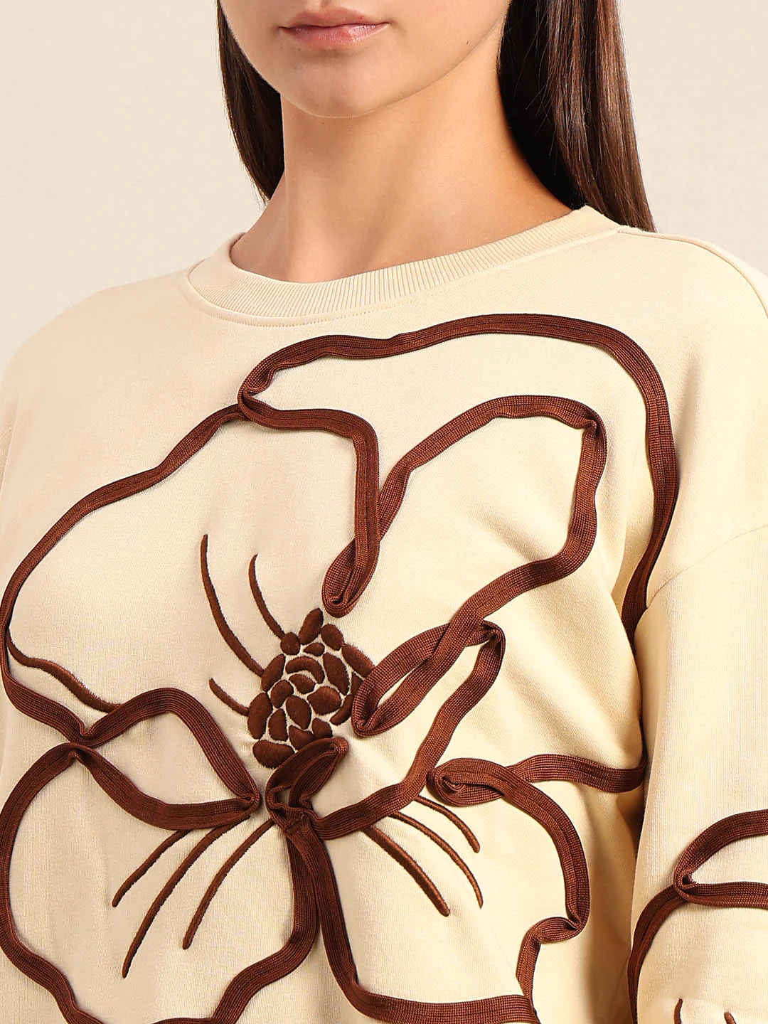 Floral Applique Sweatshirt - Image 8
