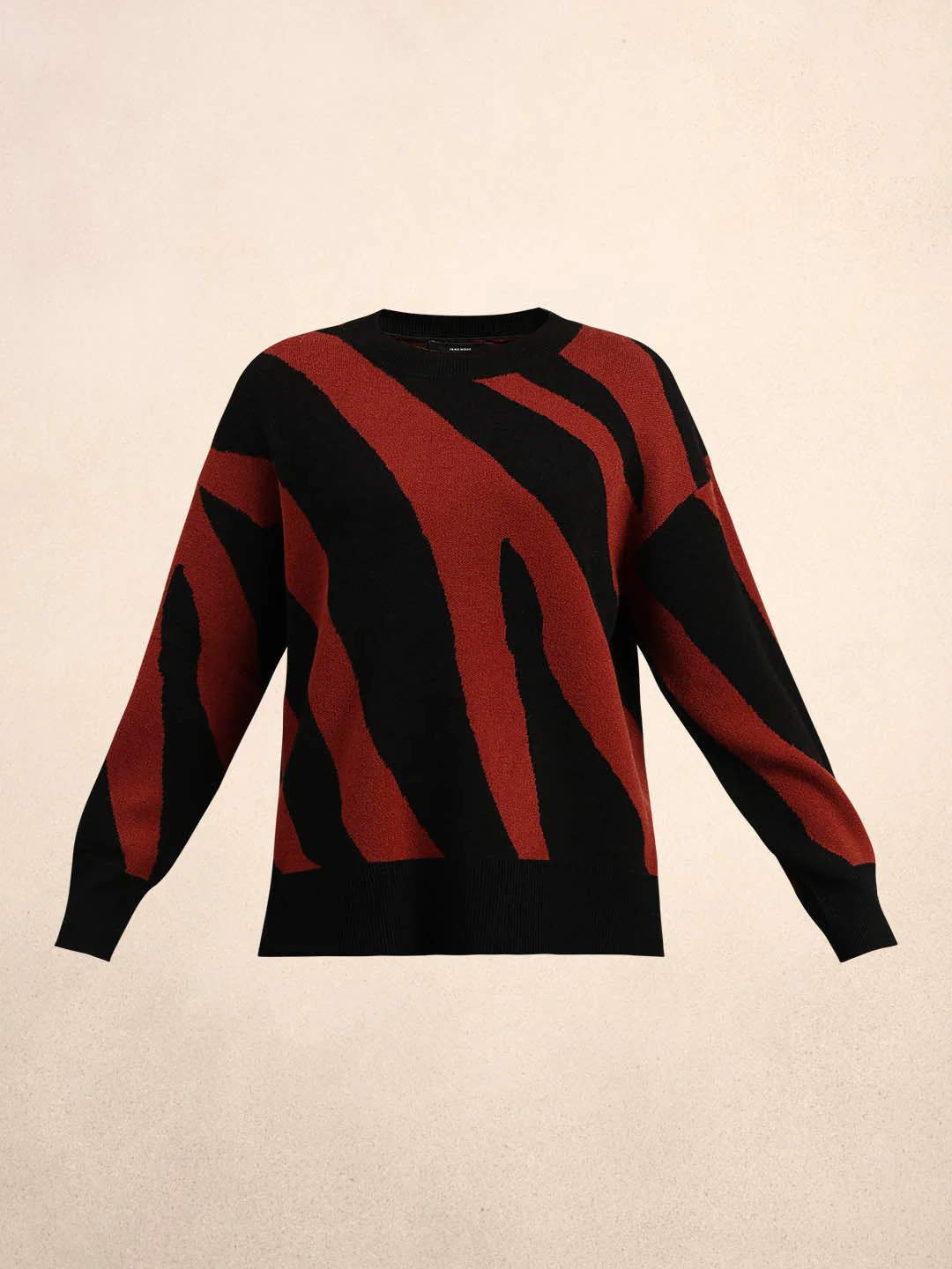 Red & Black Zebra Print Sweater - Image 7