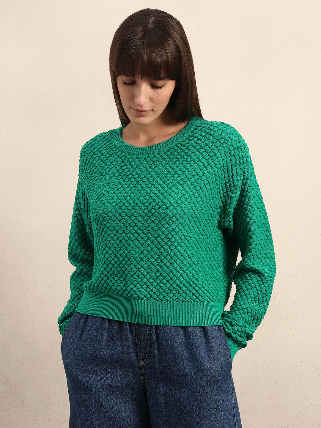 Textured Knitted Pullover - Image 2