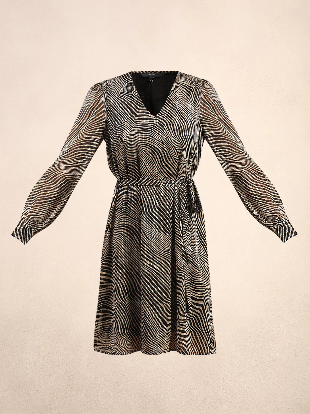 Zebra Print Wrap Dress - Image 7