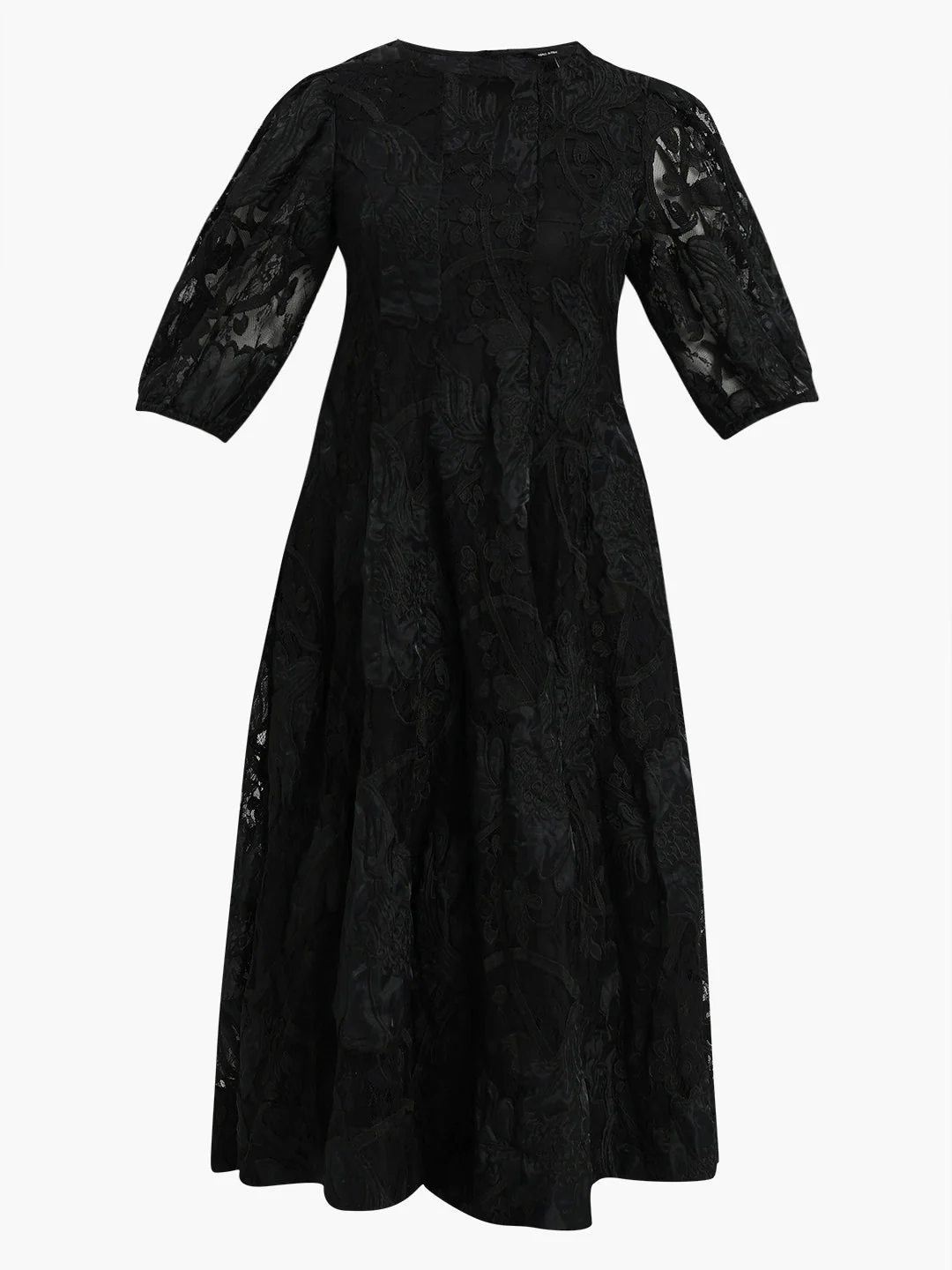 Black Lace Midaxi Dress - Image 7