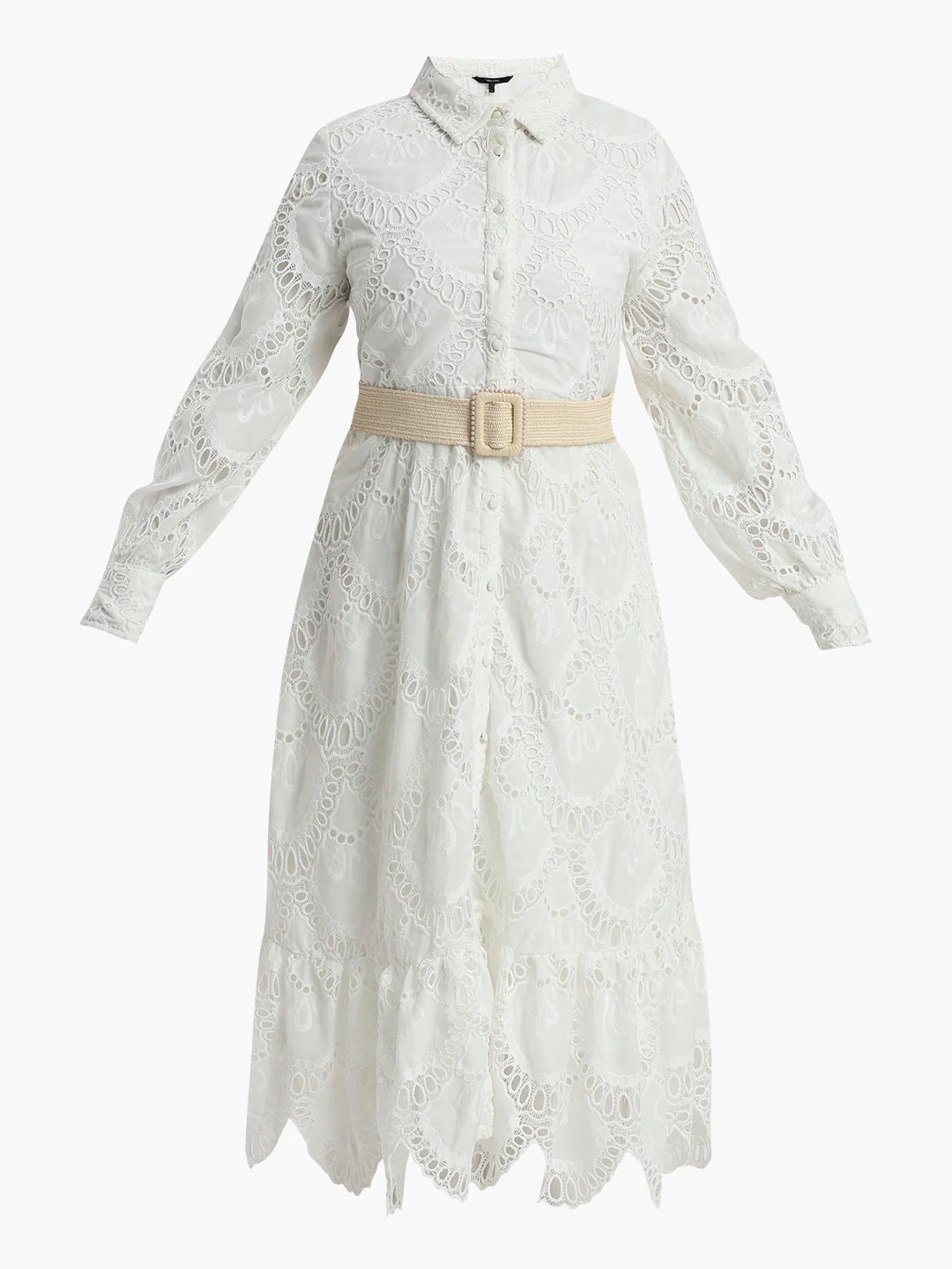 EDIT Lace Belted Dress - Image 7