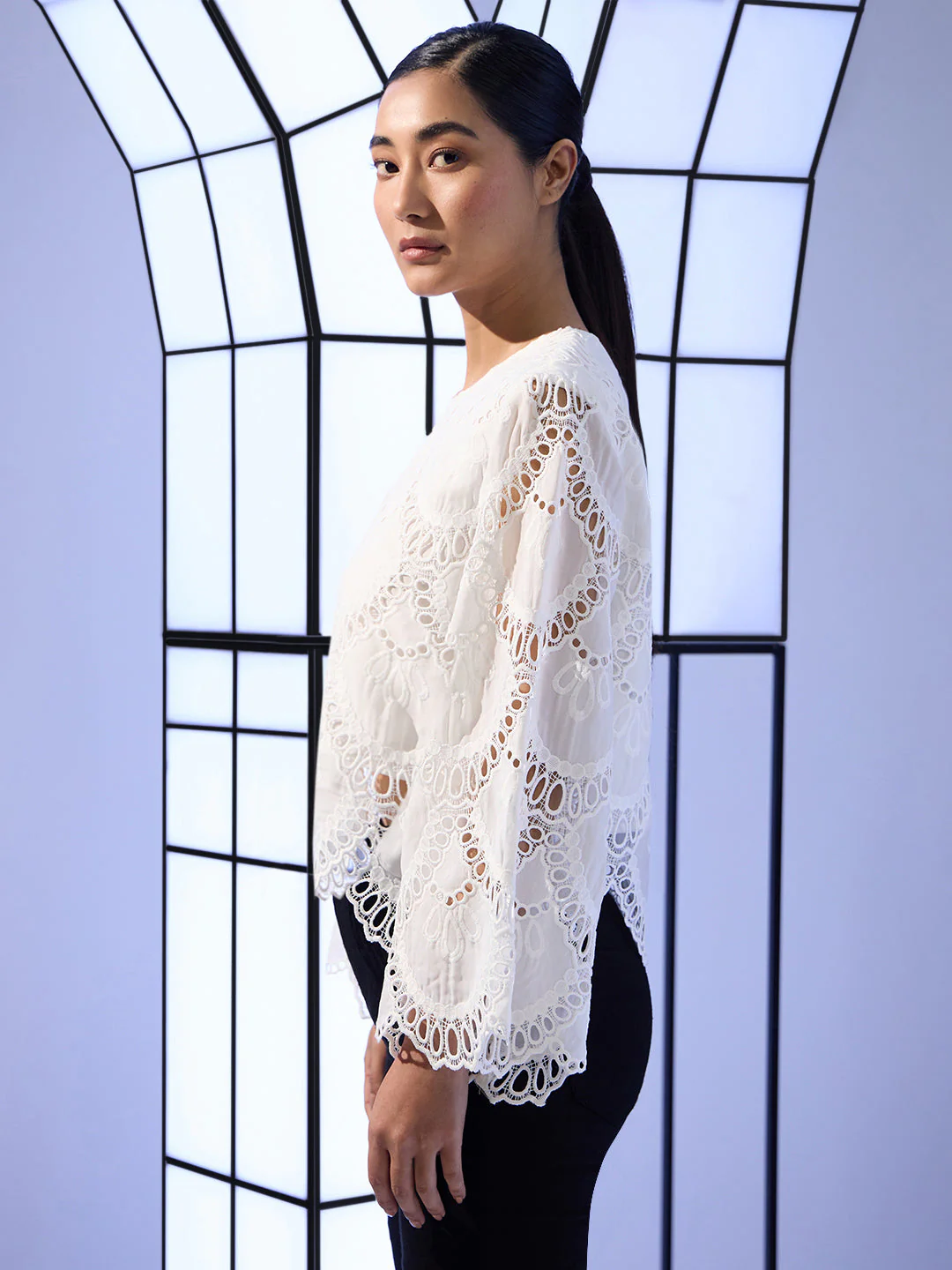 EDIT Cut-Work Embroidery Top - Image 3