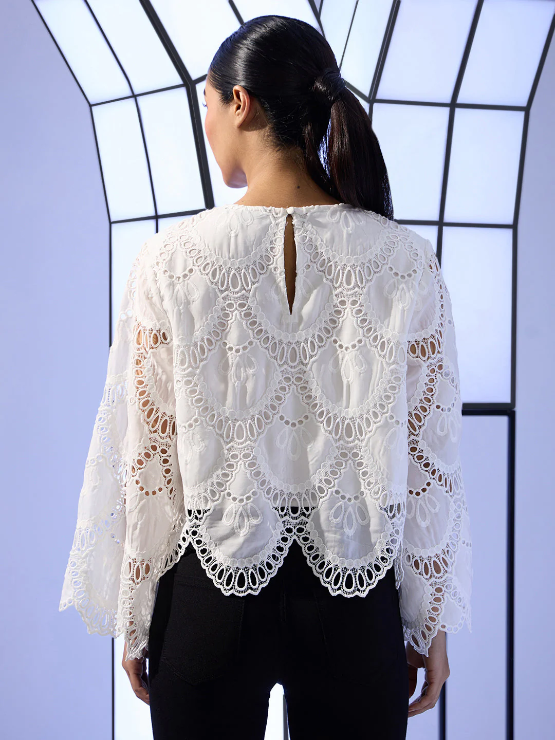 EDIT Cut-Work Embroidery Top - Image 4