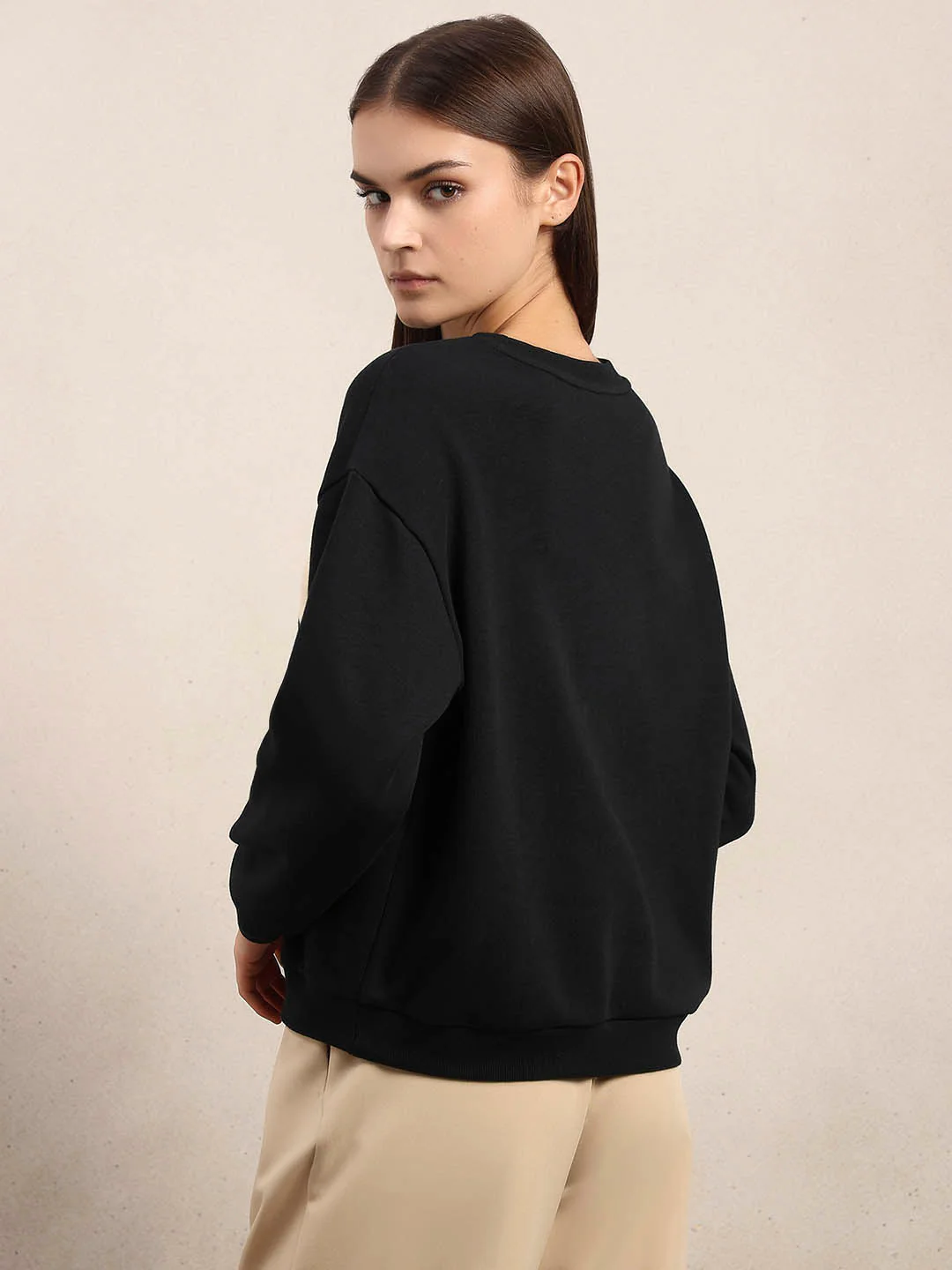 Black Printed Sweatshirt - Image 4