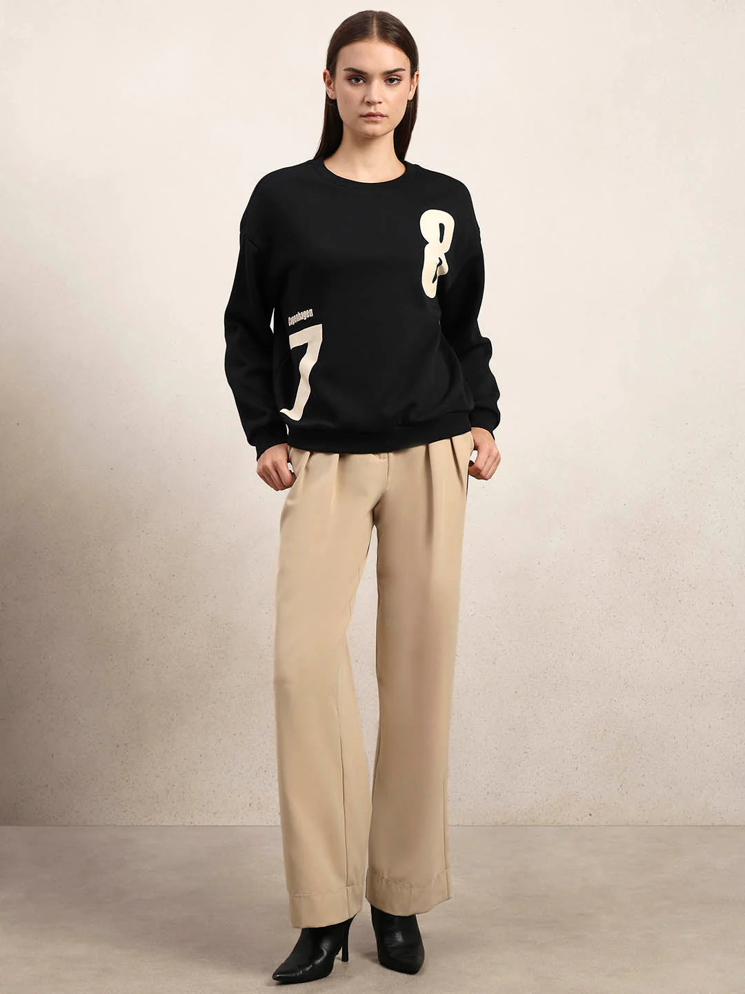 Black Printed Sweatshirt - Image 5