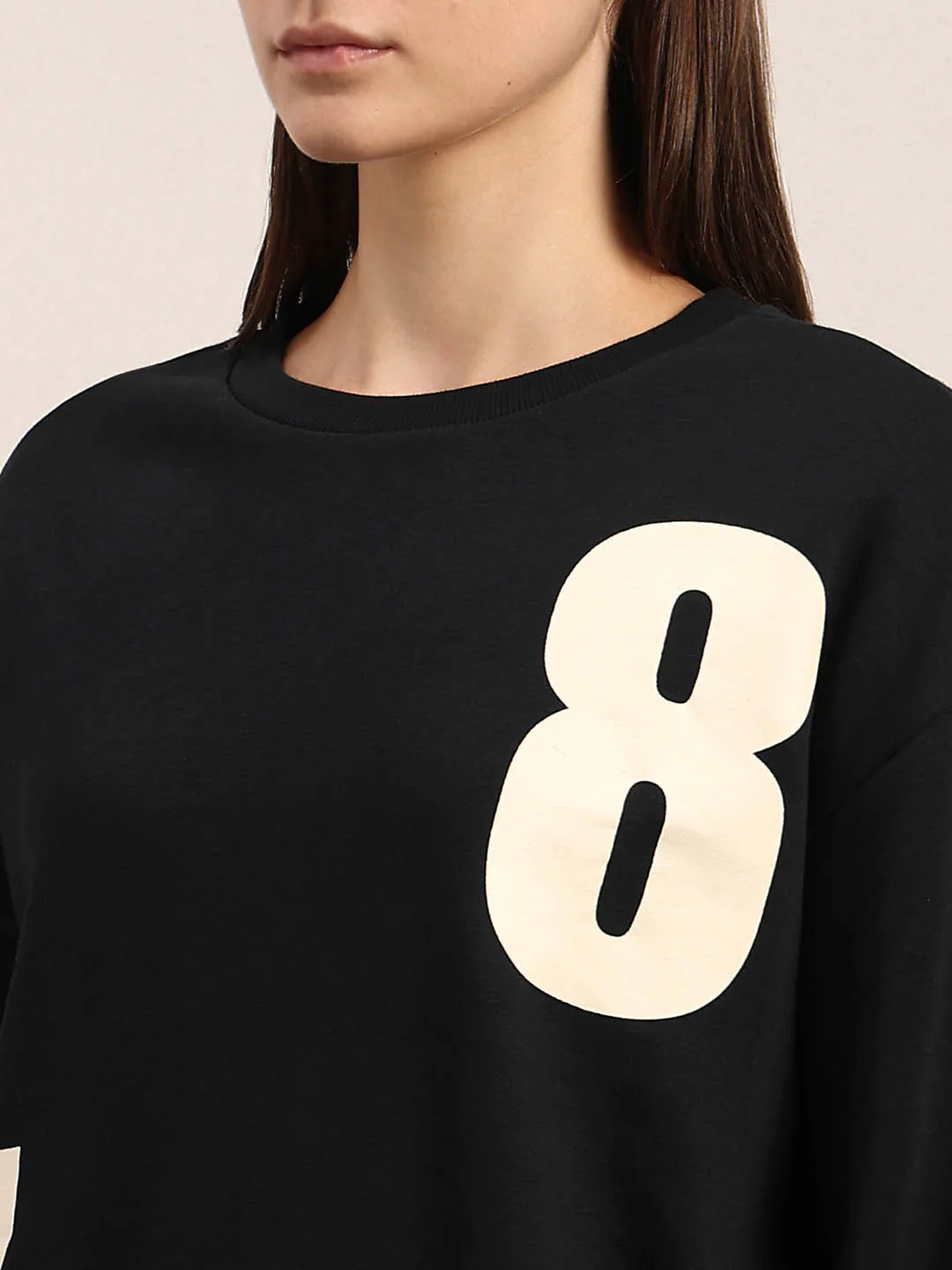 Black Printed Sweatshirt - Image 8