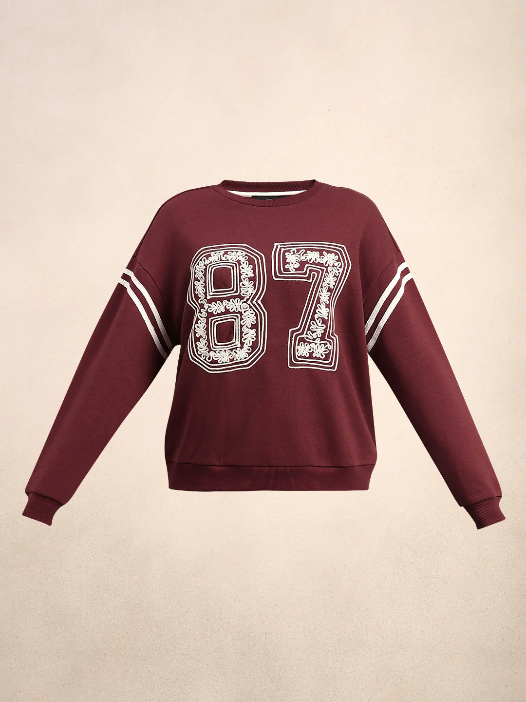 Embroidered Varsity Sweatshirt - Image 7