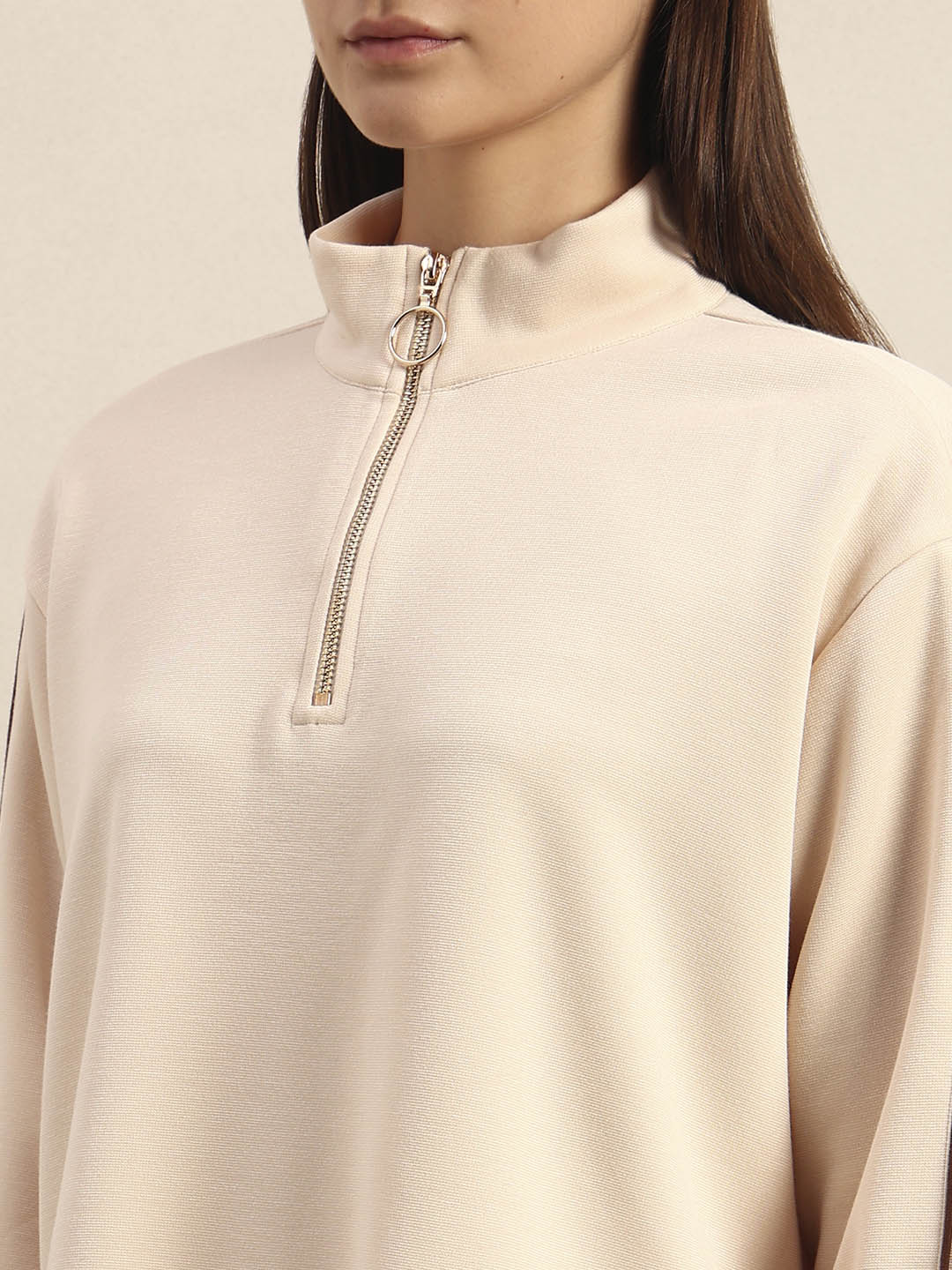 Quarter-Zip Mock Neck Sweatshirt - Image 8