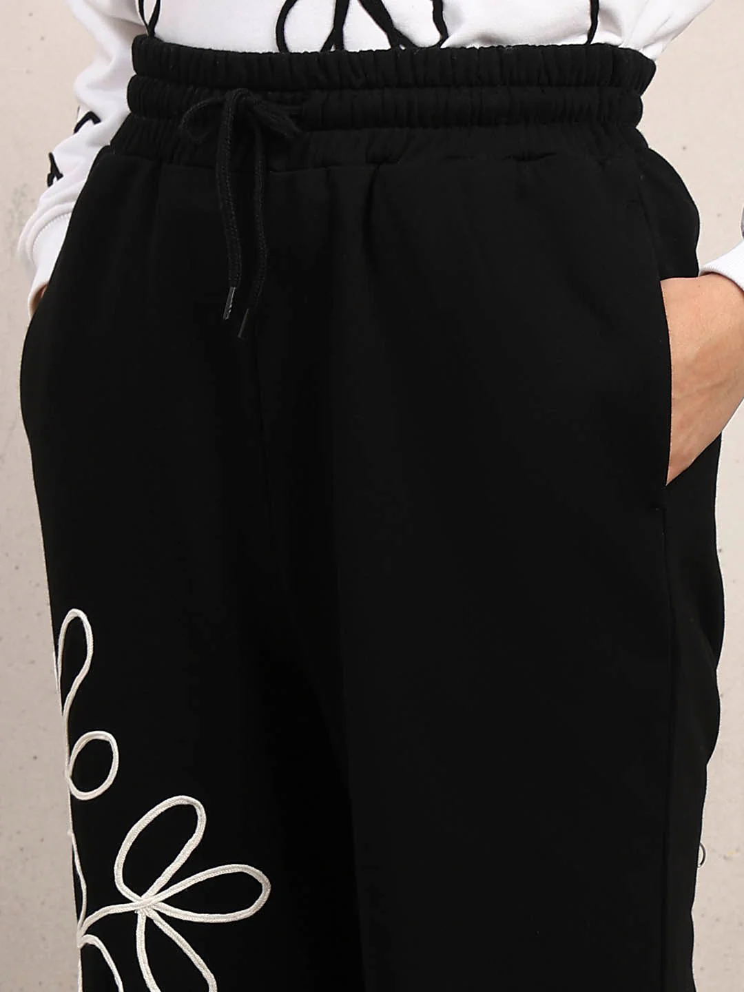 Floral Embroidered Sweatpants - Image 8